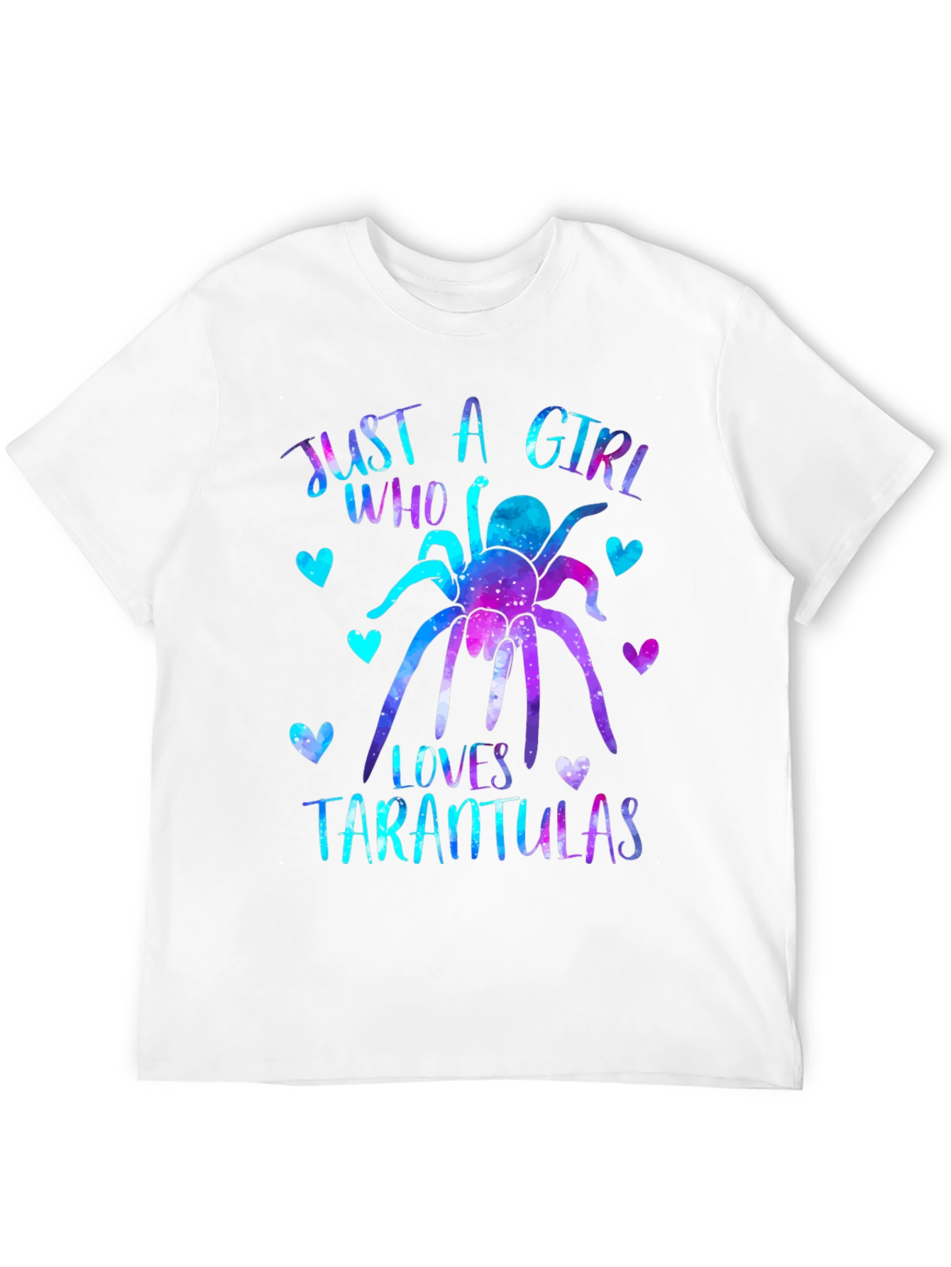 Girl Who Loves Tarantulas T-Shirt - Galaxy Design