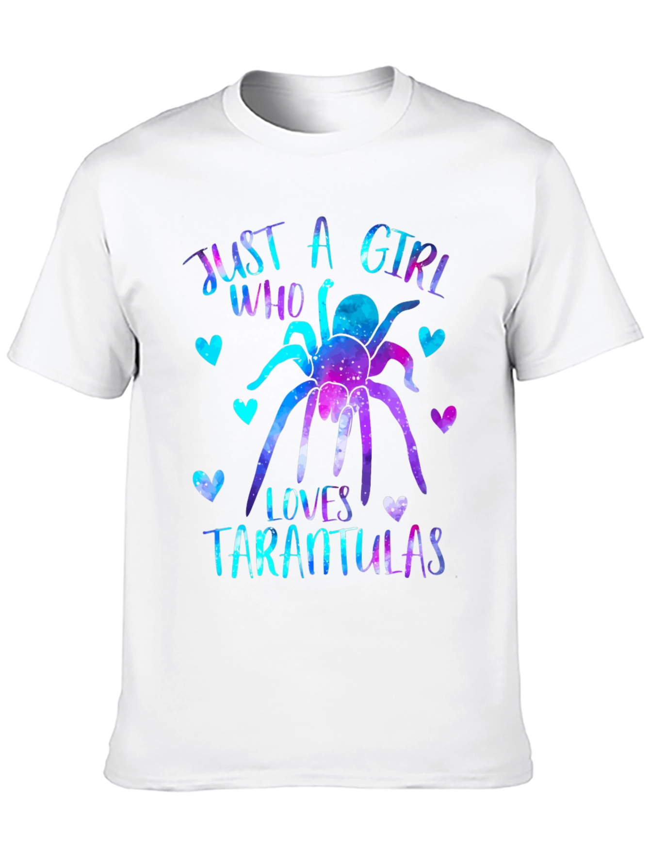 Girl Who Loves Tarantulas T-Shirt - Galaxy Design