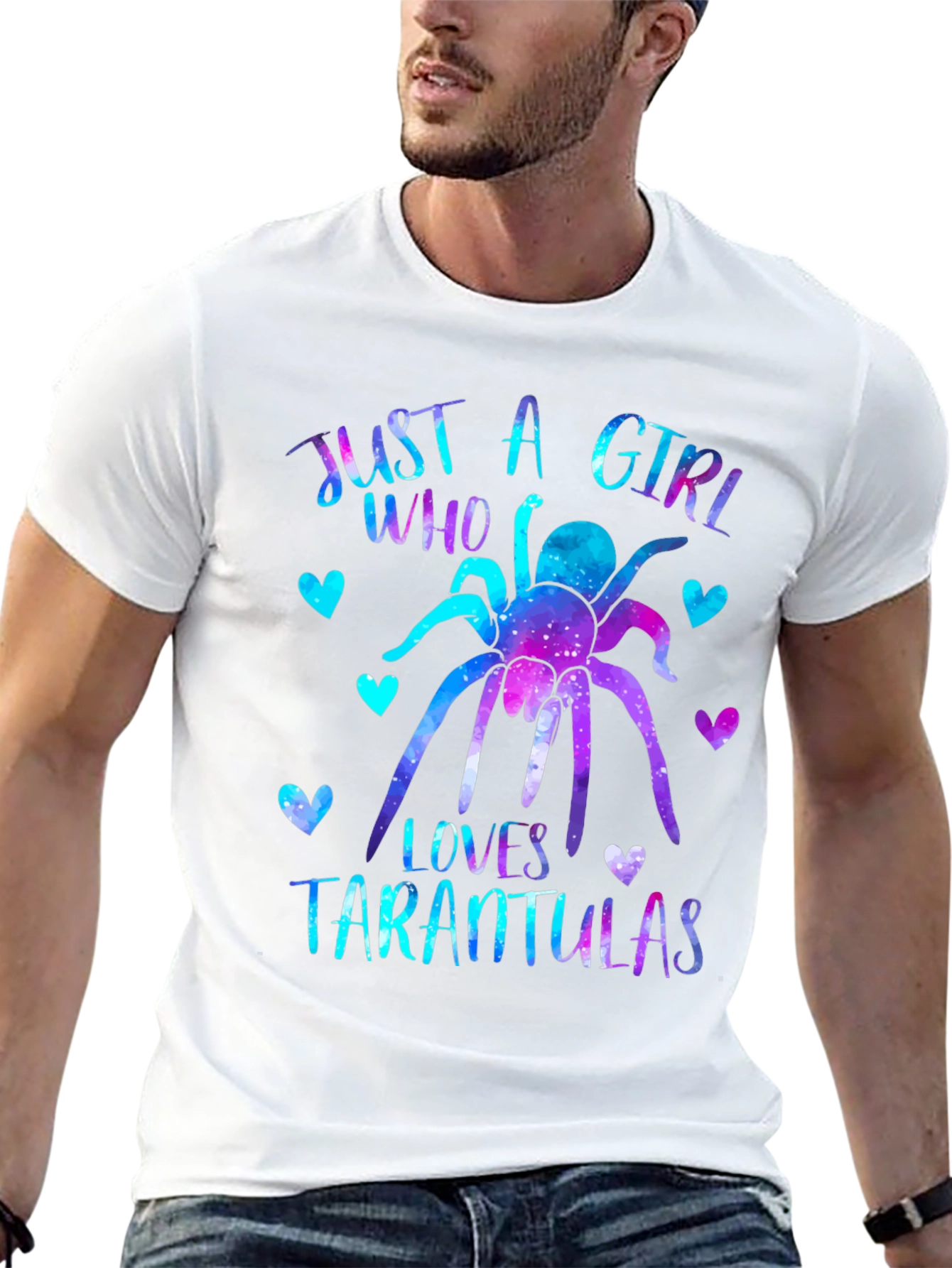Girl Who Loves Tarantulas T-Shirt - Galaxy Design