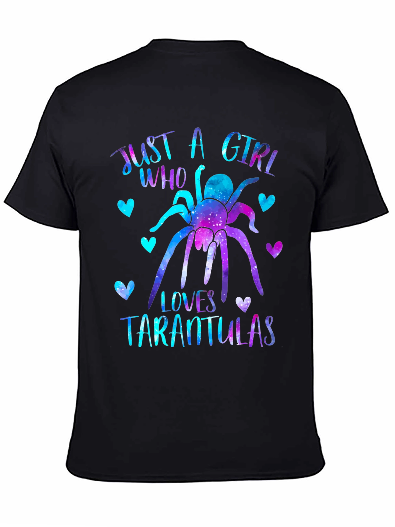 Girl Who Loves Tarantulas T-Shirt - Galaxy Design