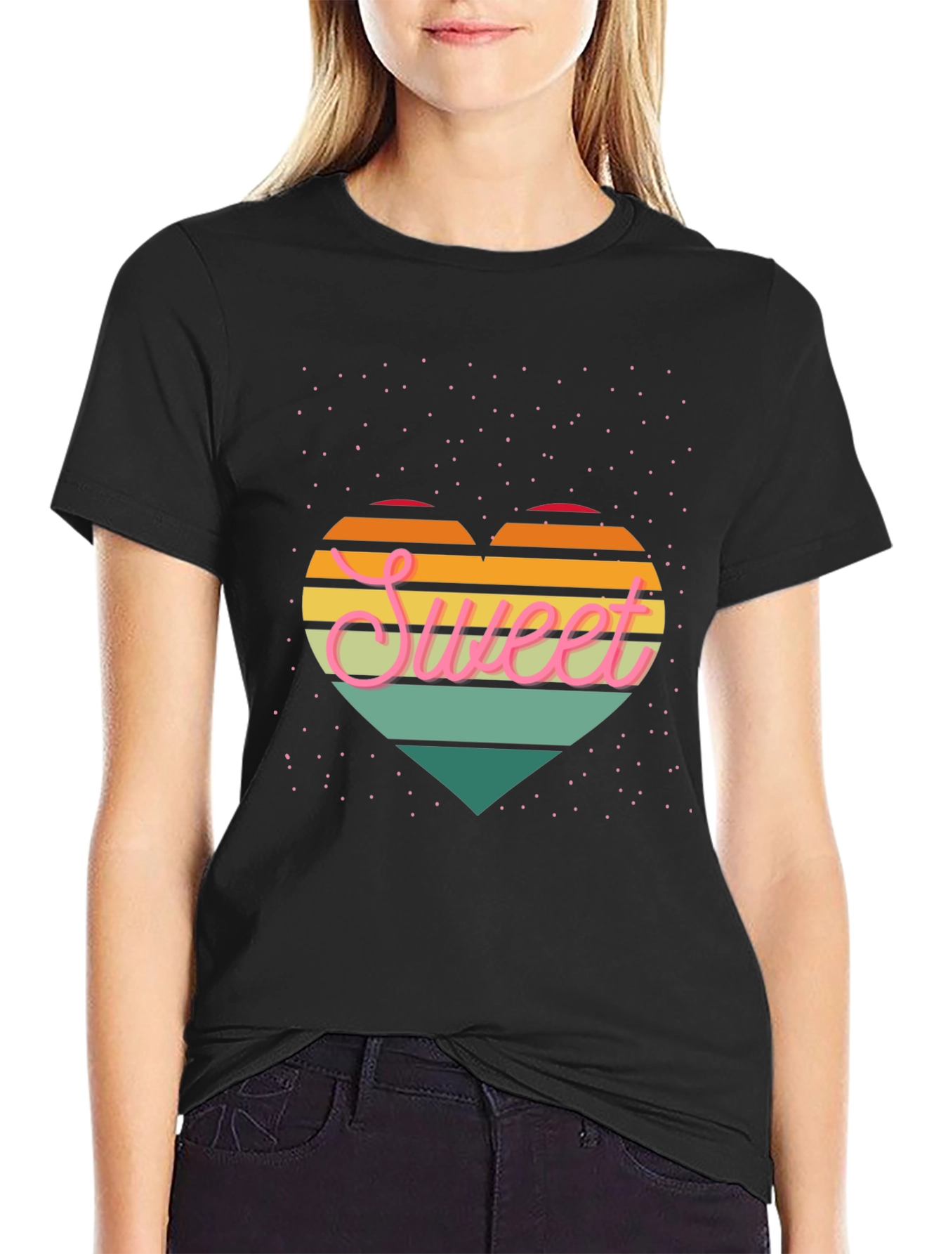 Sweet Heart Graphic Tee - Retro Style