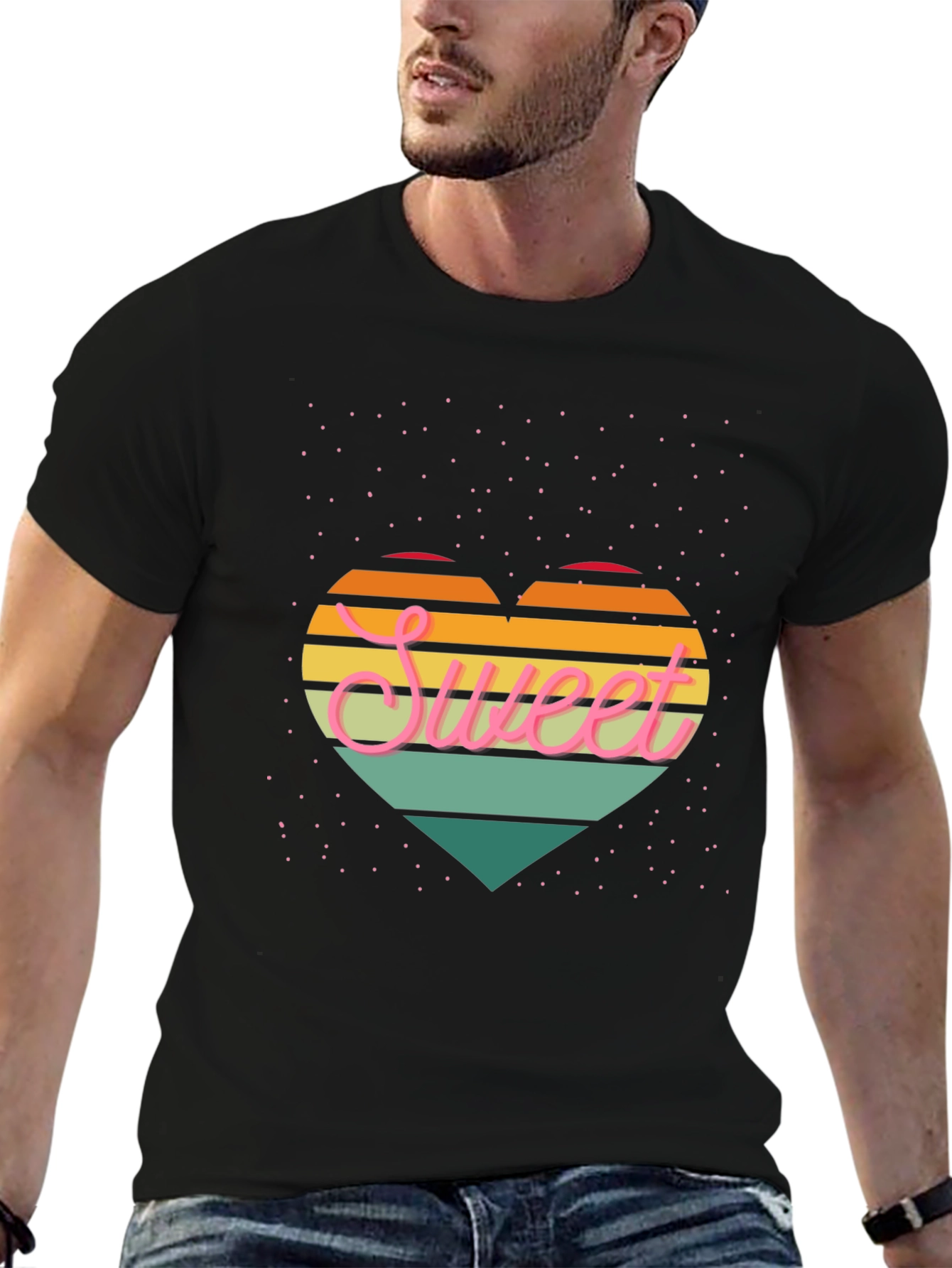 Sweet Heart Graphic Tee - Retro Style