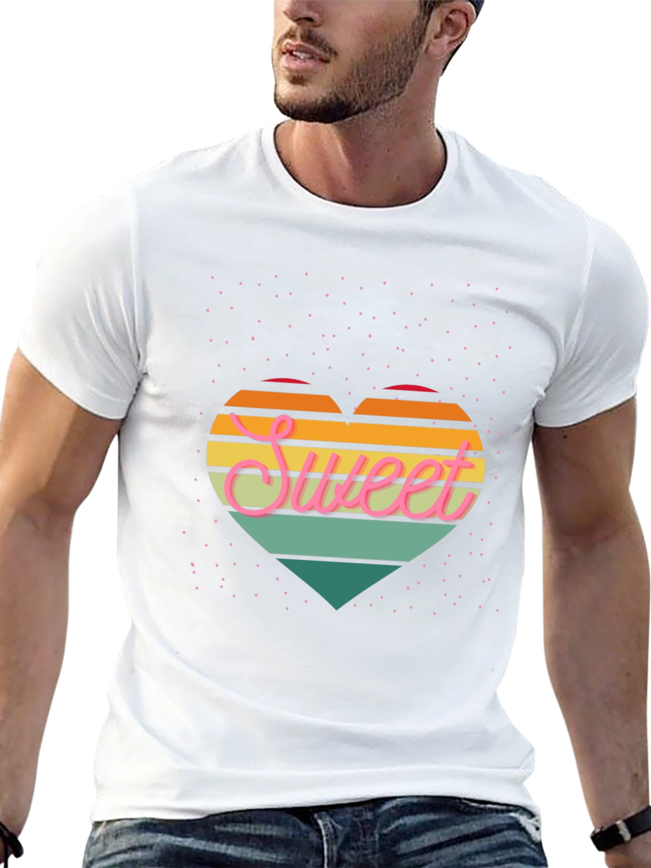Sweet Heart Graphic Tee - Retro Style