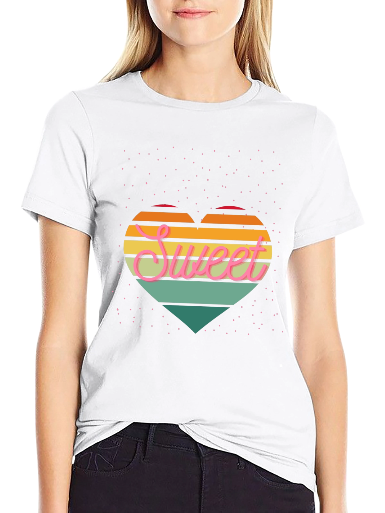 Sweet Heart Graphic Tee - Retro Style
