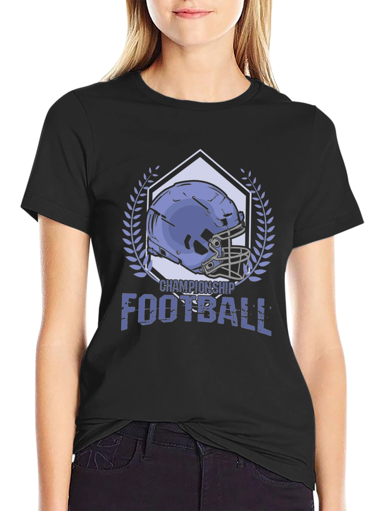 Championship Football Graphic Tee - Black
