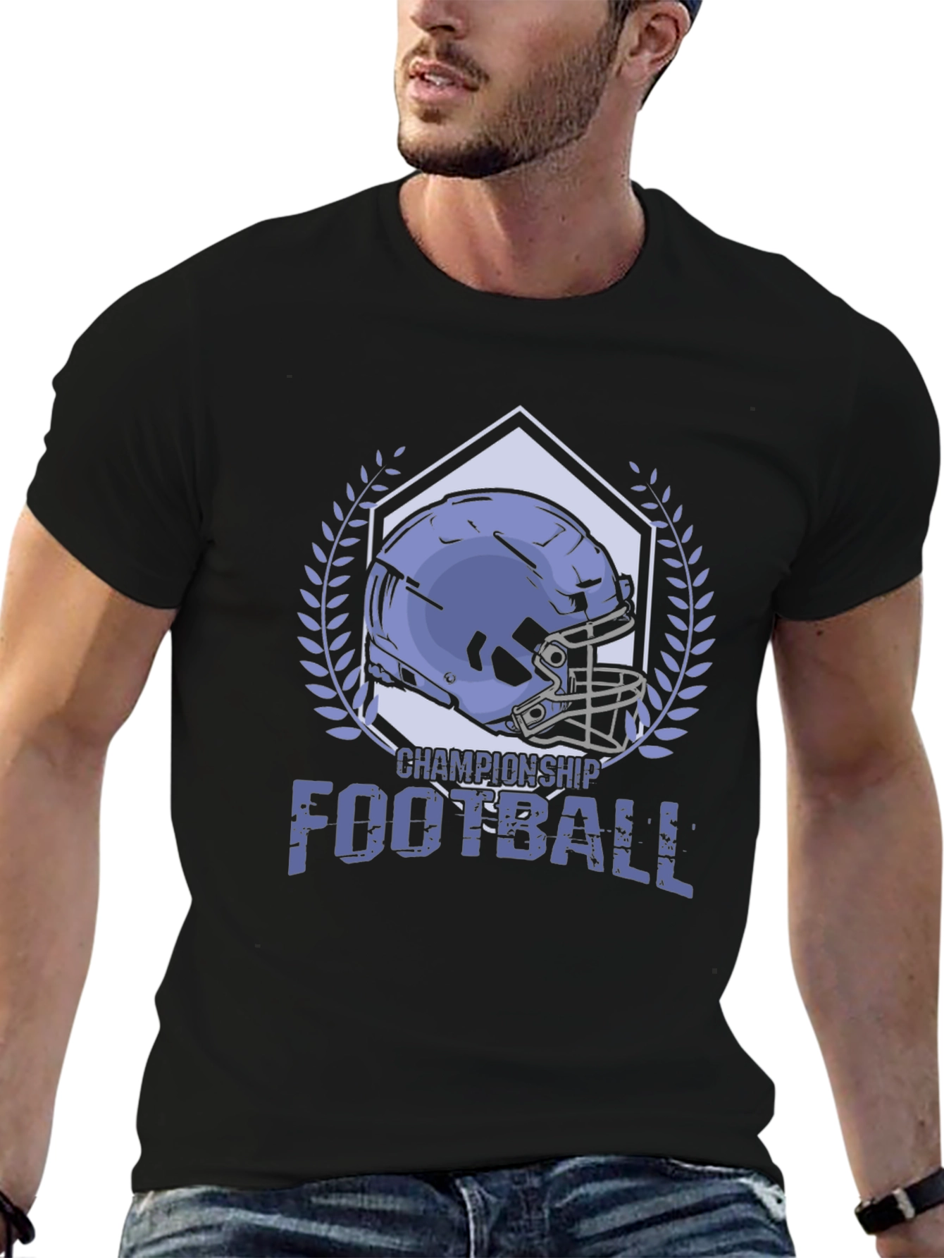 Championship Football Graphic Tee - Black