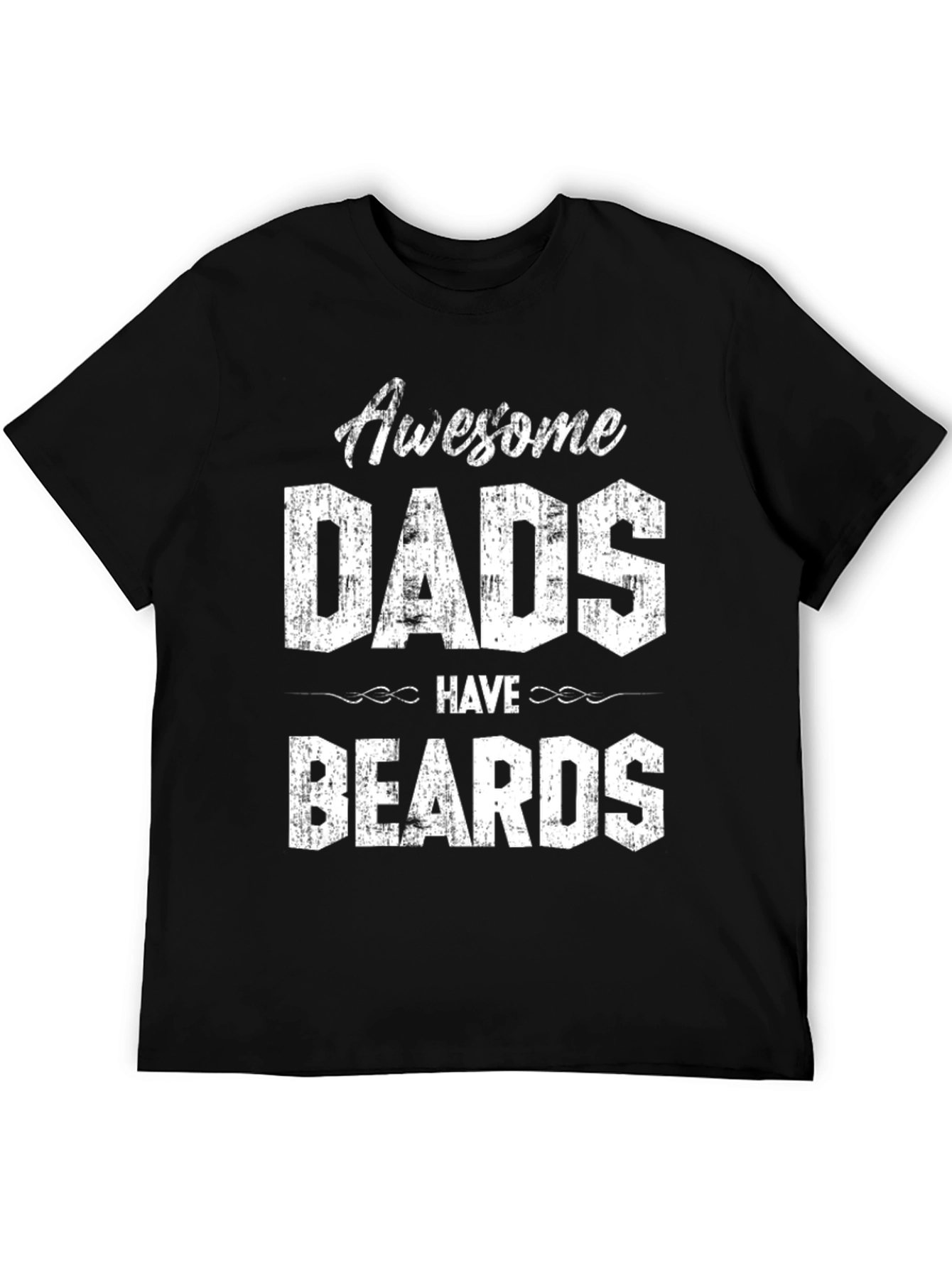 Awesome Dads Have Beards Graphic Tee - Black