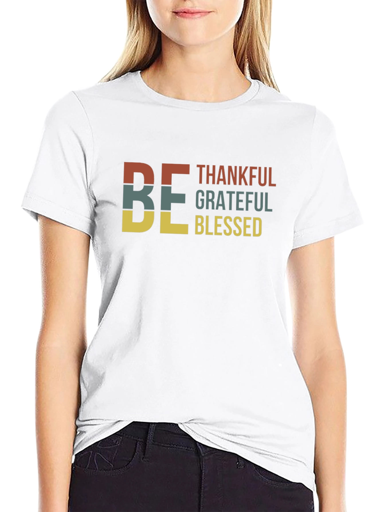 Be Thankful Graphic Tee | Unisex Black T-Shirt