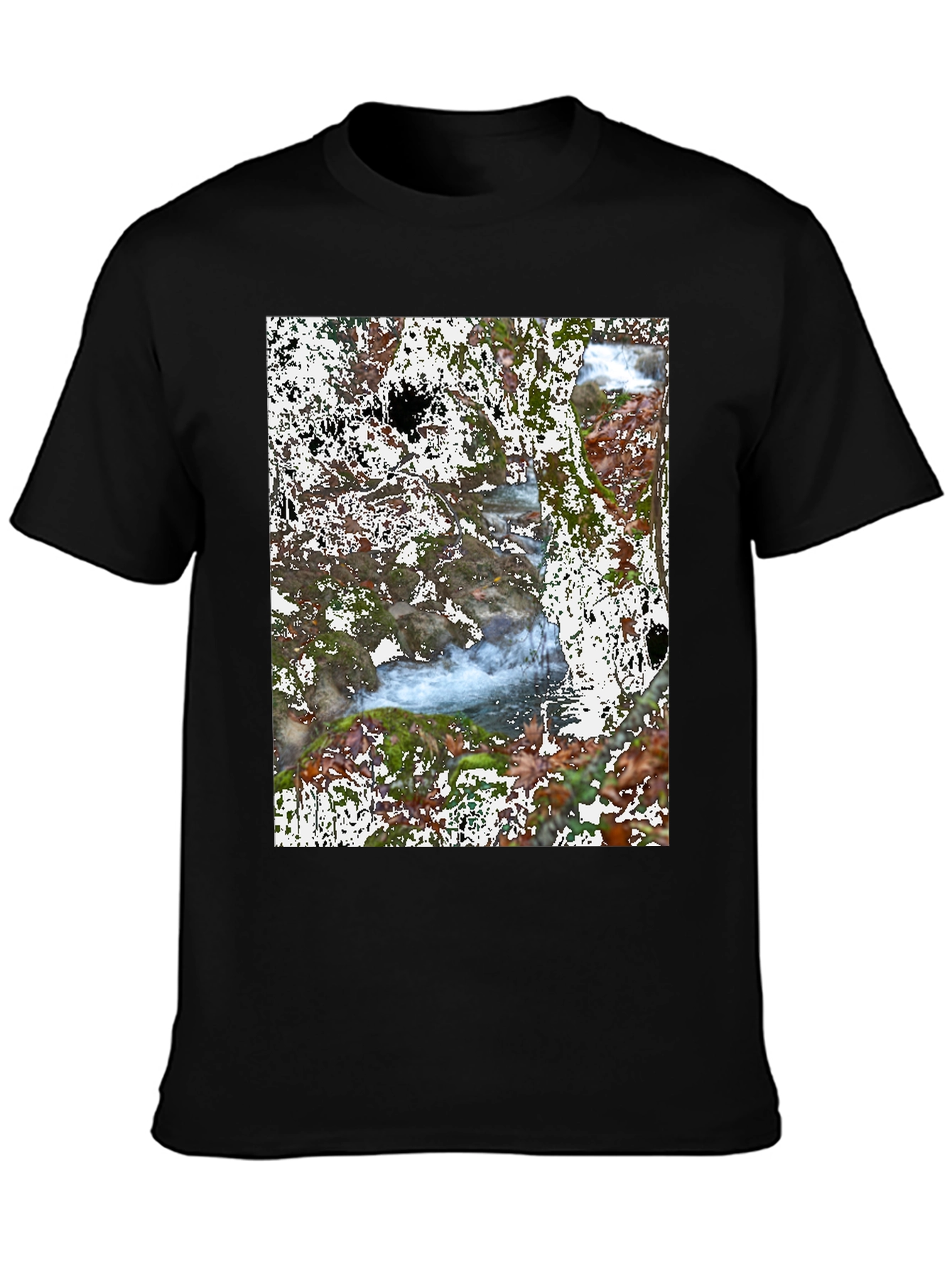 Nature River Black T-Shirt