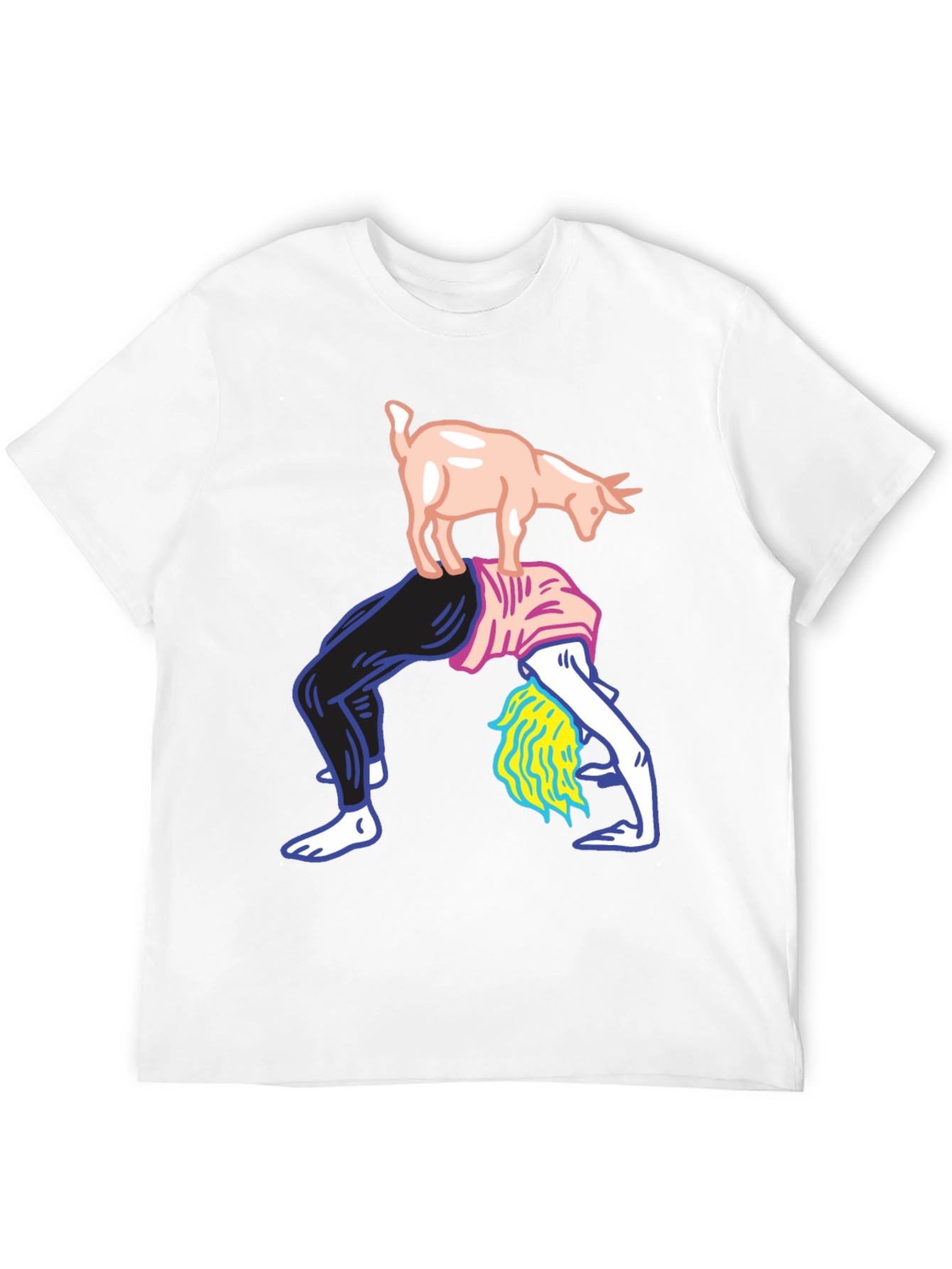 Goat Yoga Graphic Tee - Mens Black T-Shirt