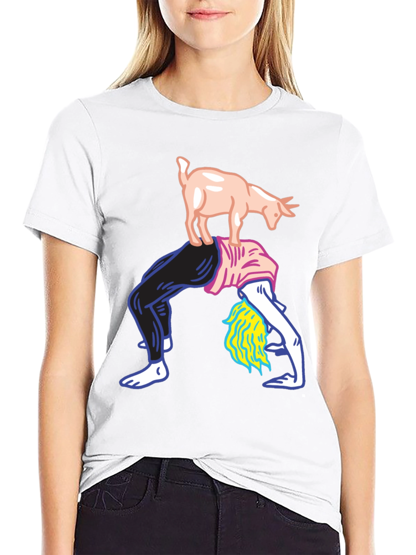 Goat Yoga Graphic Tee - Mens Black T-Shirt