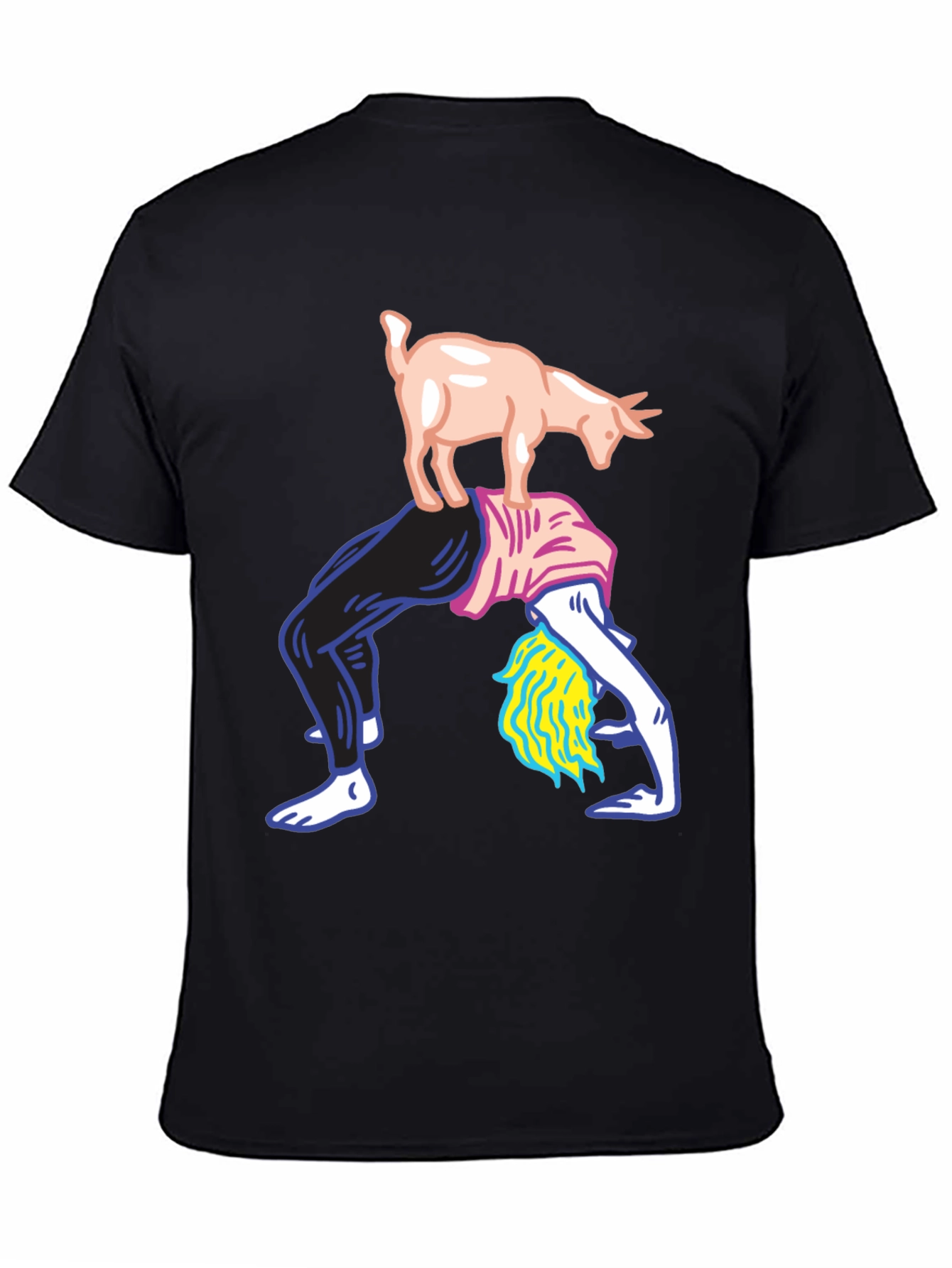 Goat Yoga Graphic Tee - Mens Black T-Shirt
