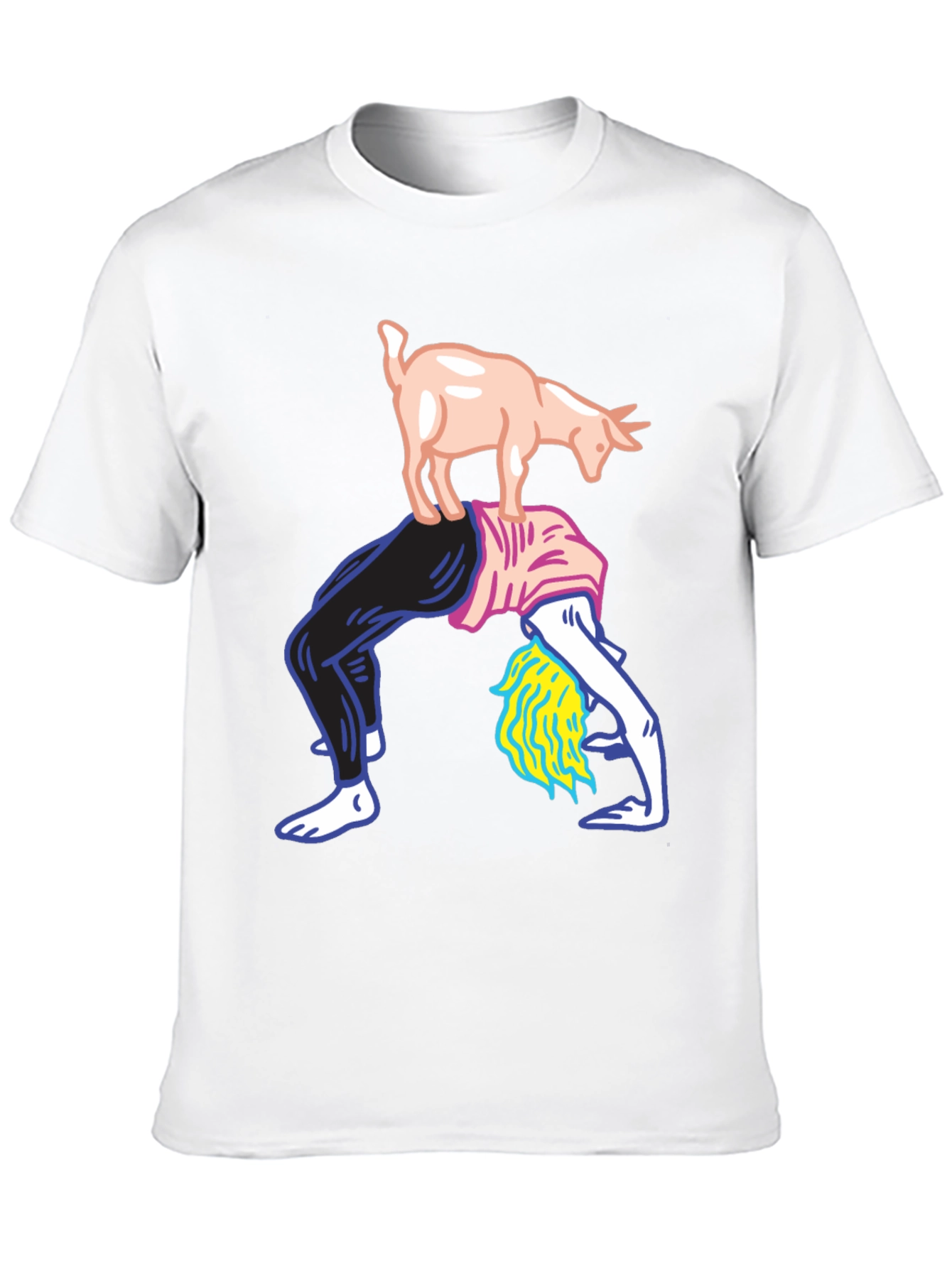 Goat Yoga Graphic Tee - Mens Black T-Shirt
