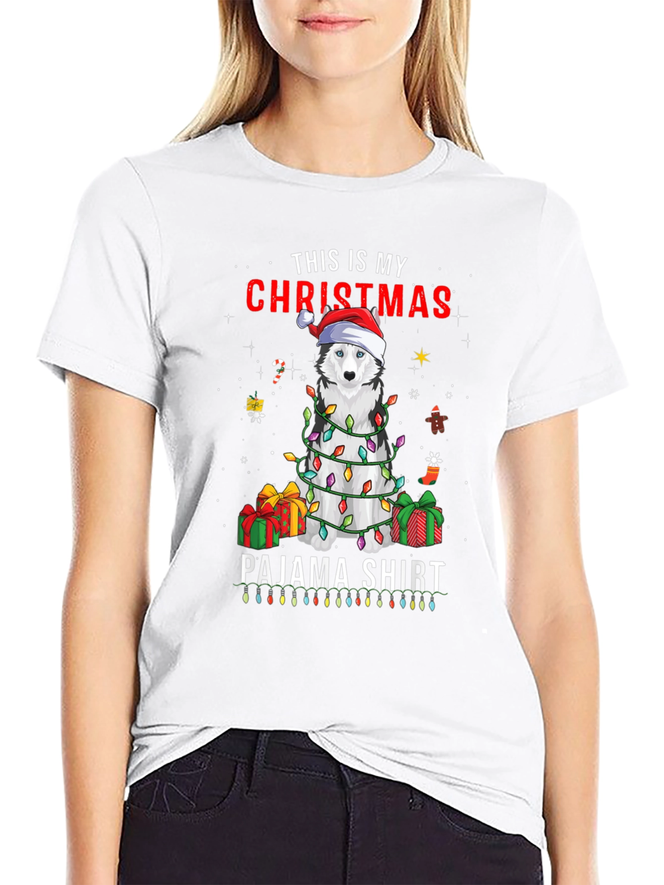 Christmas Dog Pajama Shirt - Holiday Tee