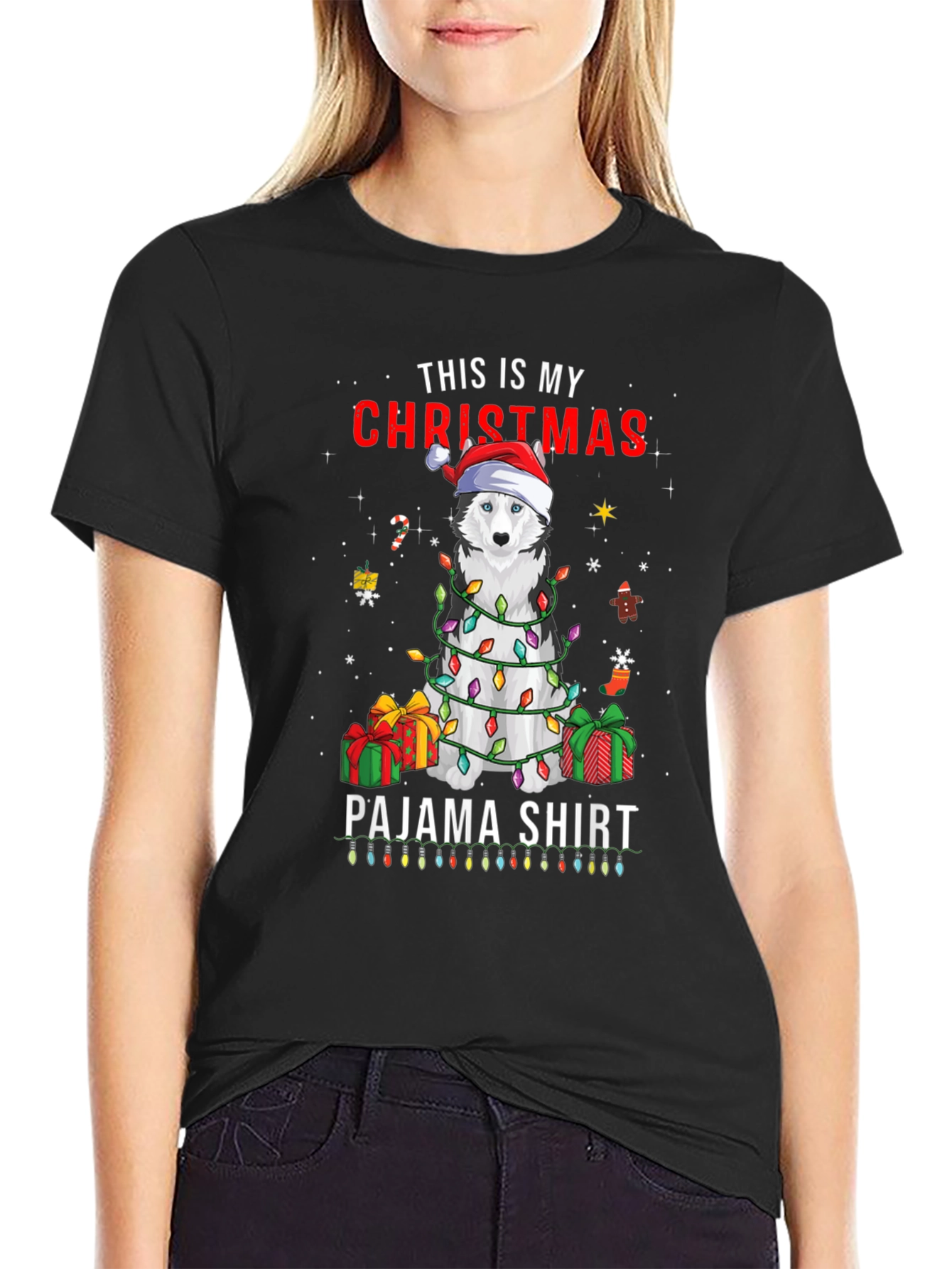 Christmas Dog Pajama Shirt - Holiday Tee