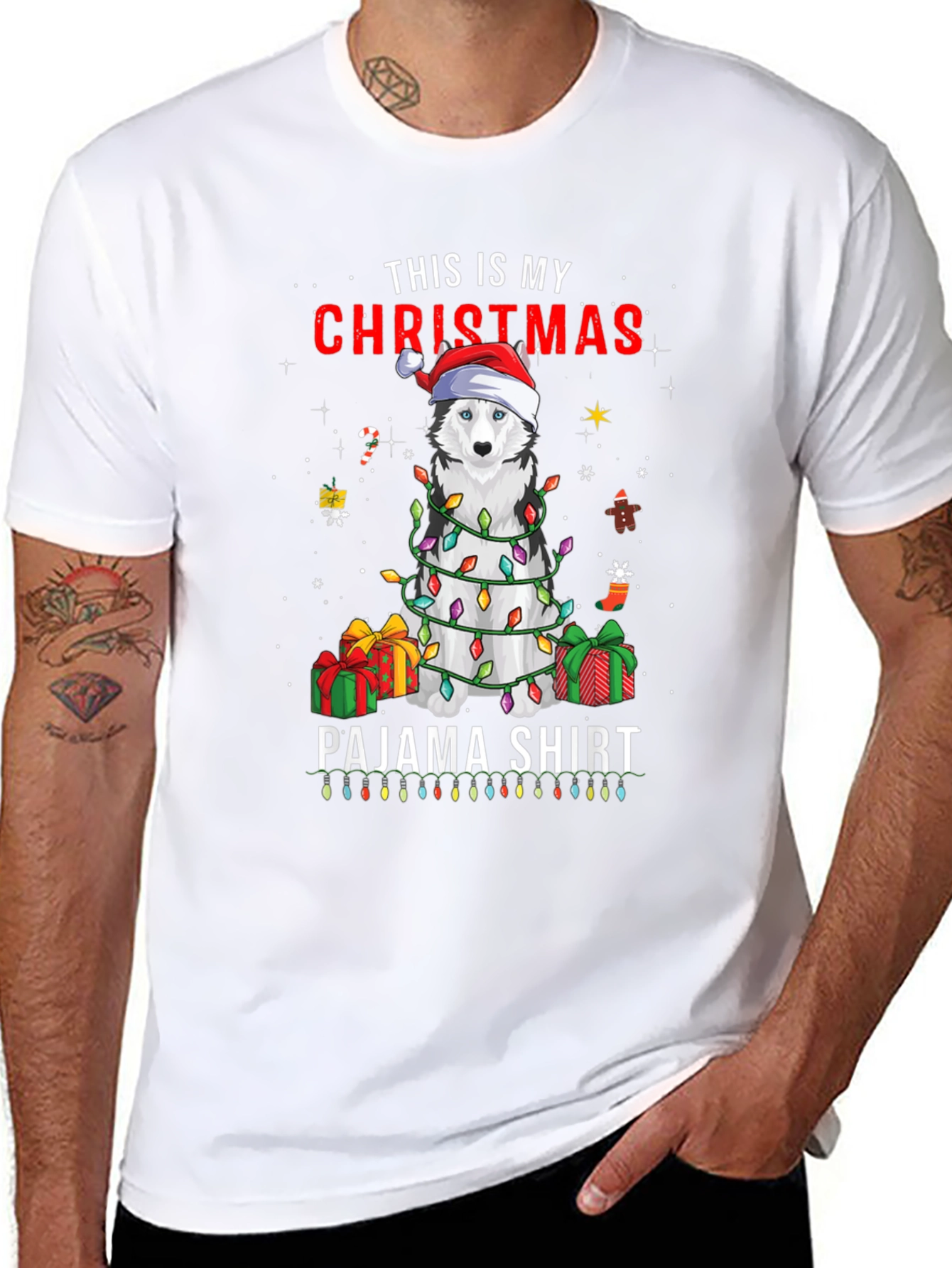 Christmas Dog Pajama Shirt - Holiday Tee