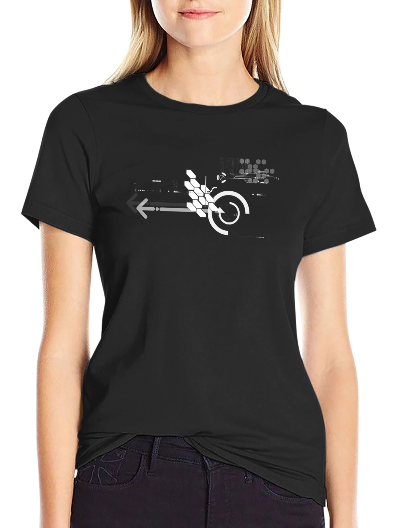 Tech Circuit Graphic Black T-Shirt
