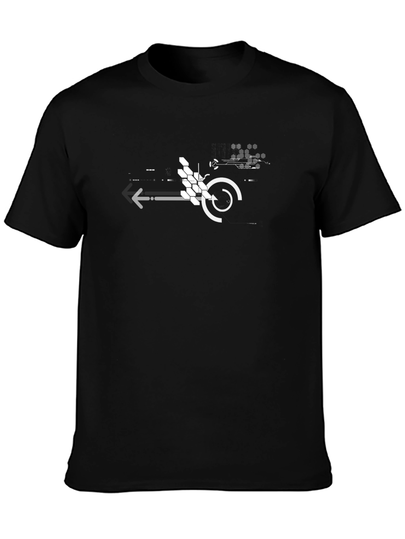 Tech Circuit Graphic Black T-Shirt