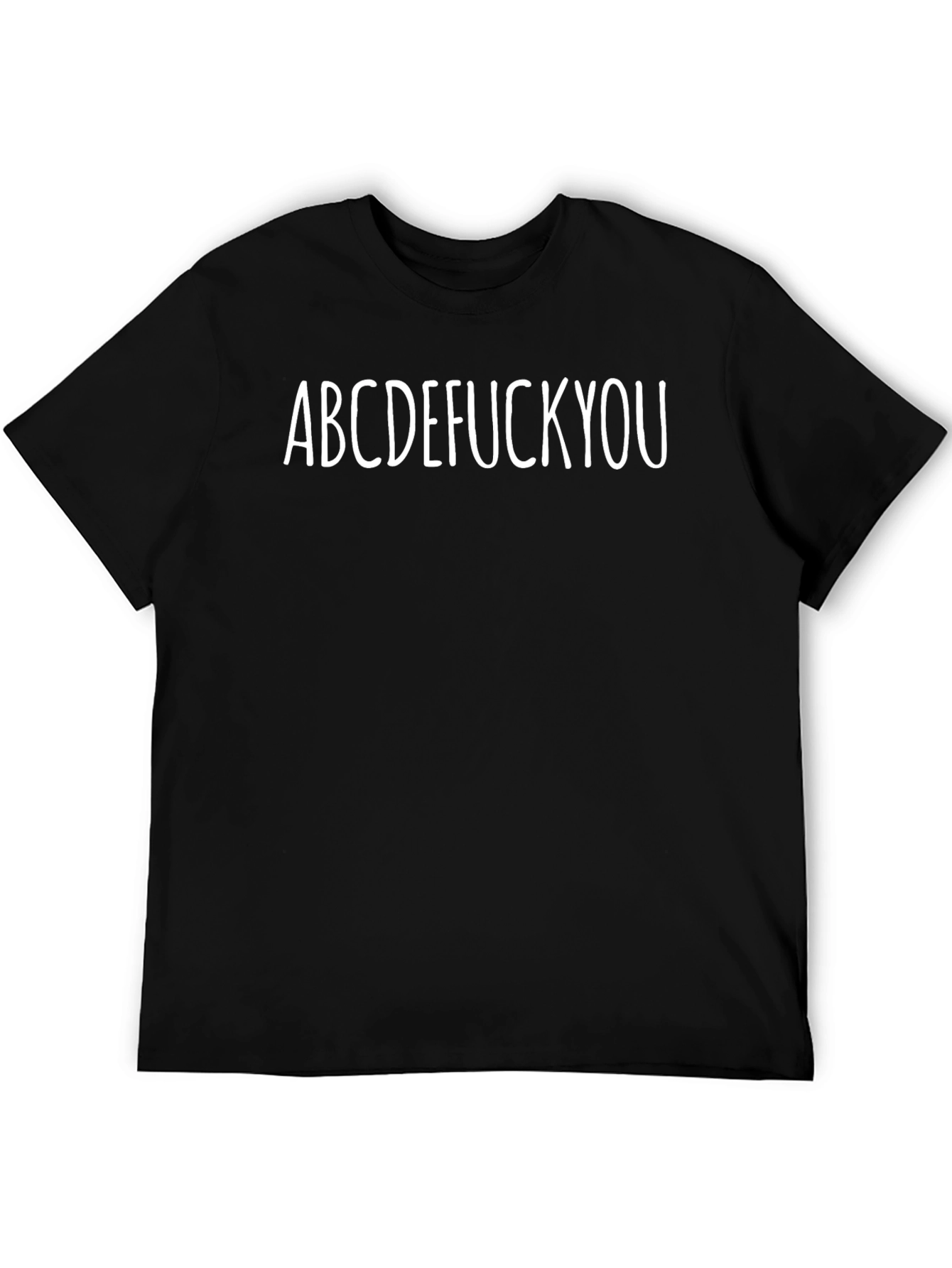 ABCDEFUCK YOU Black Graphic T-Shirt