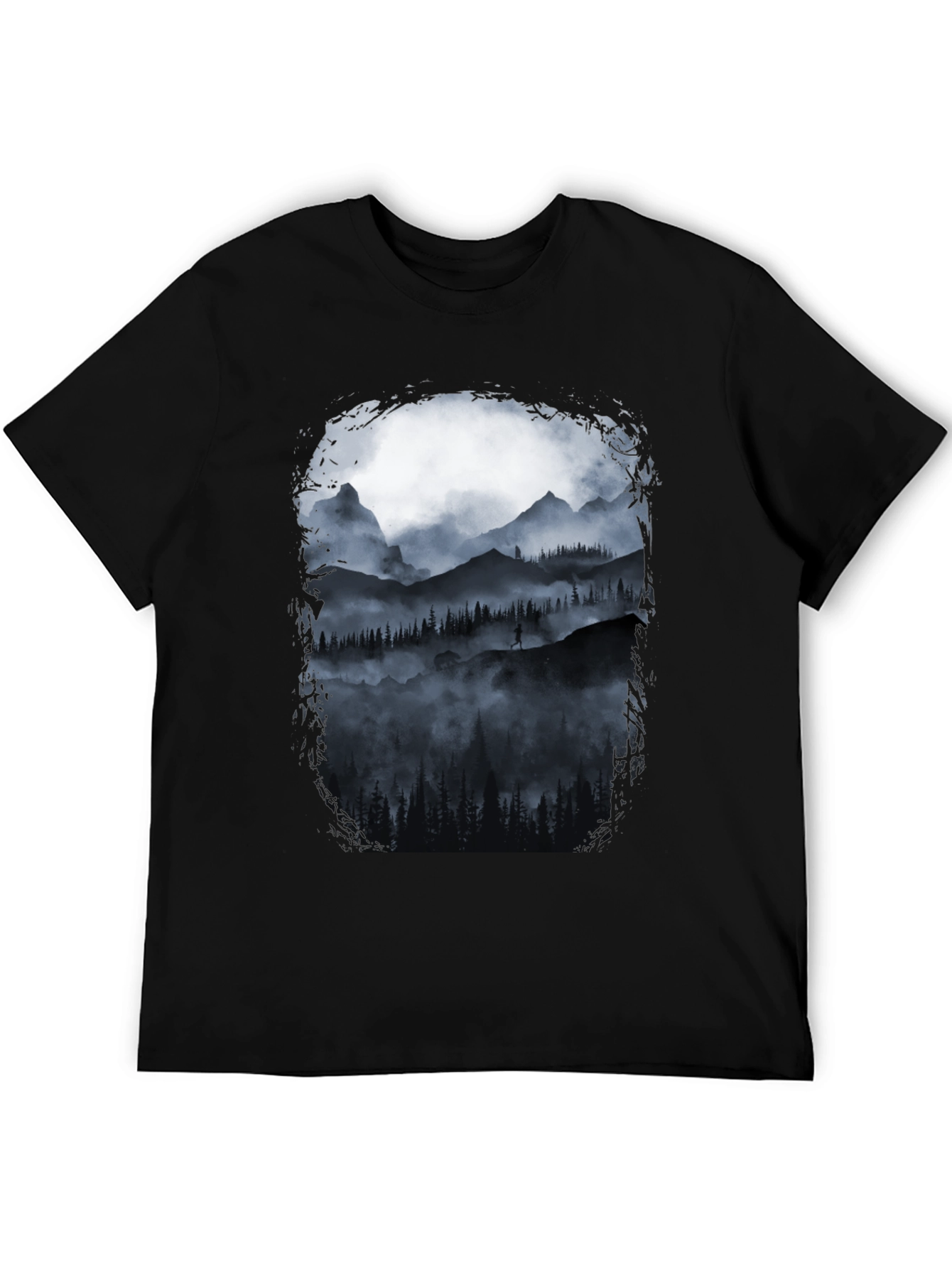 Mountain Silhouette Graphic T-Shirt - Nature Inspired Tee