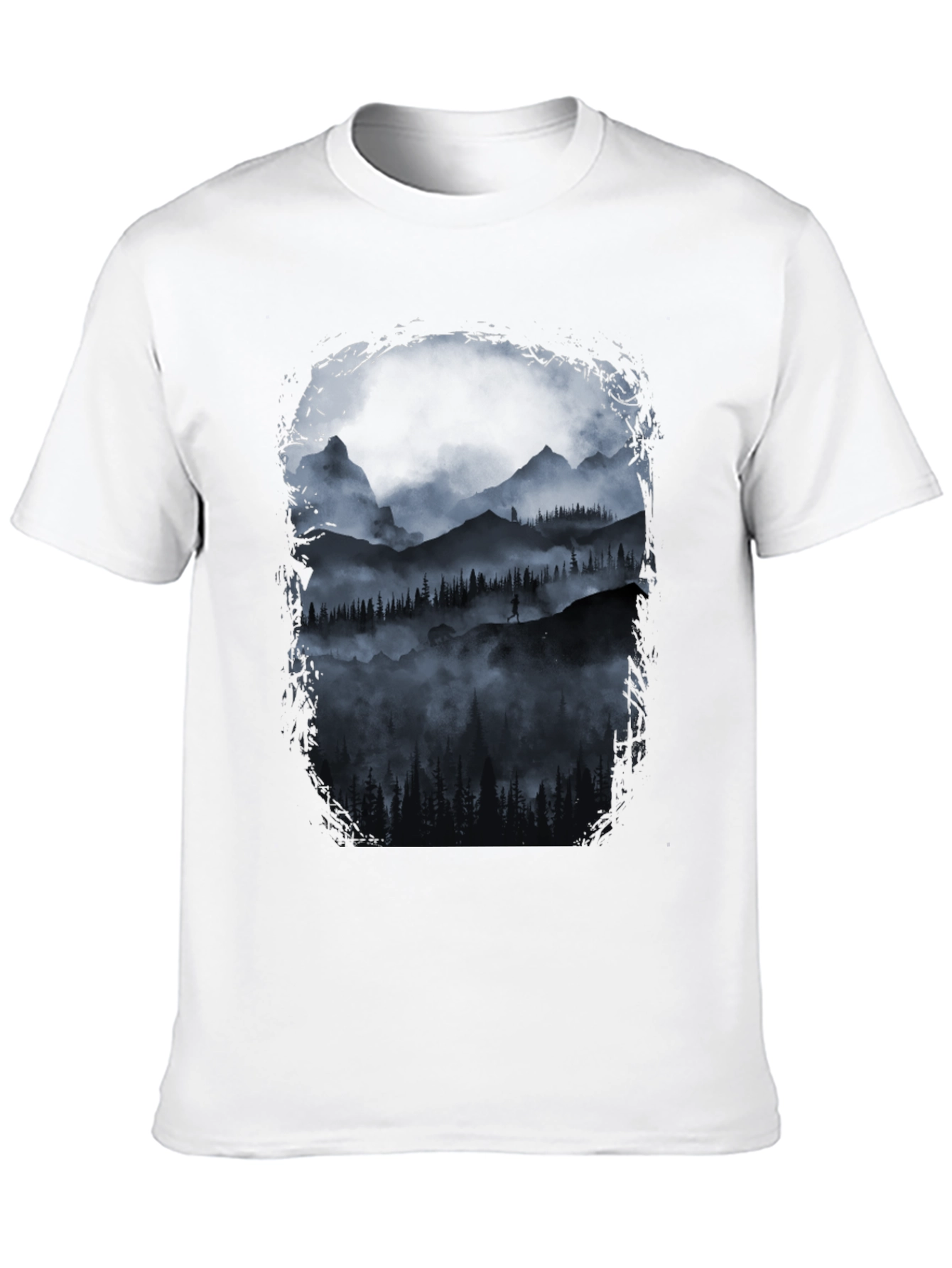 Mountain Silhouette Graphic T-Shirt - Nature Inspired Tee