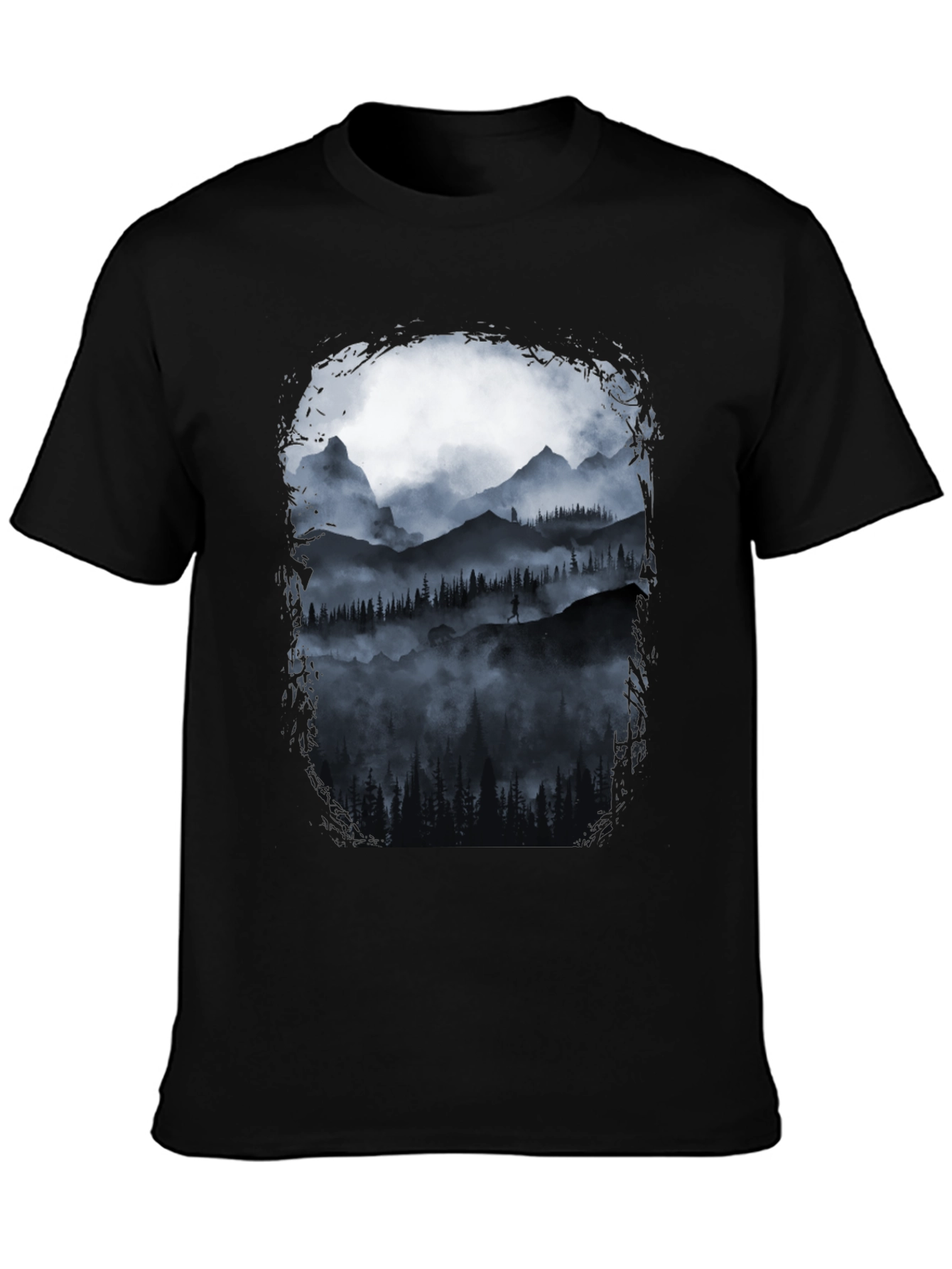 Mountain Silhouette Graphic T-Shirt - Nature Inspired Tee