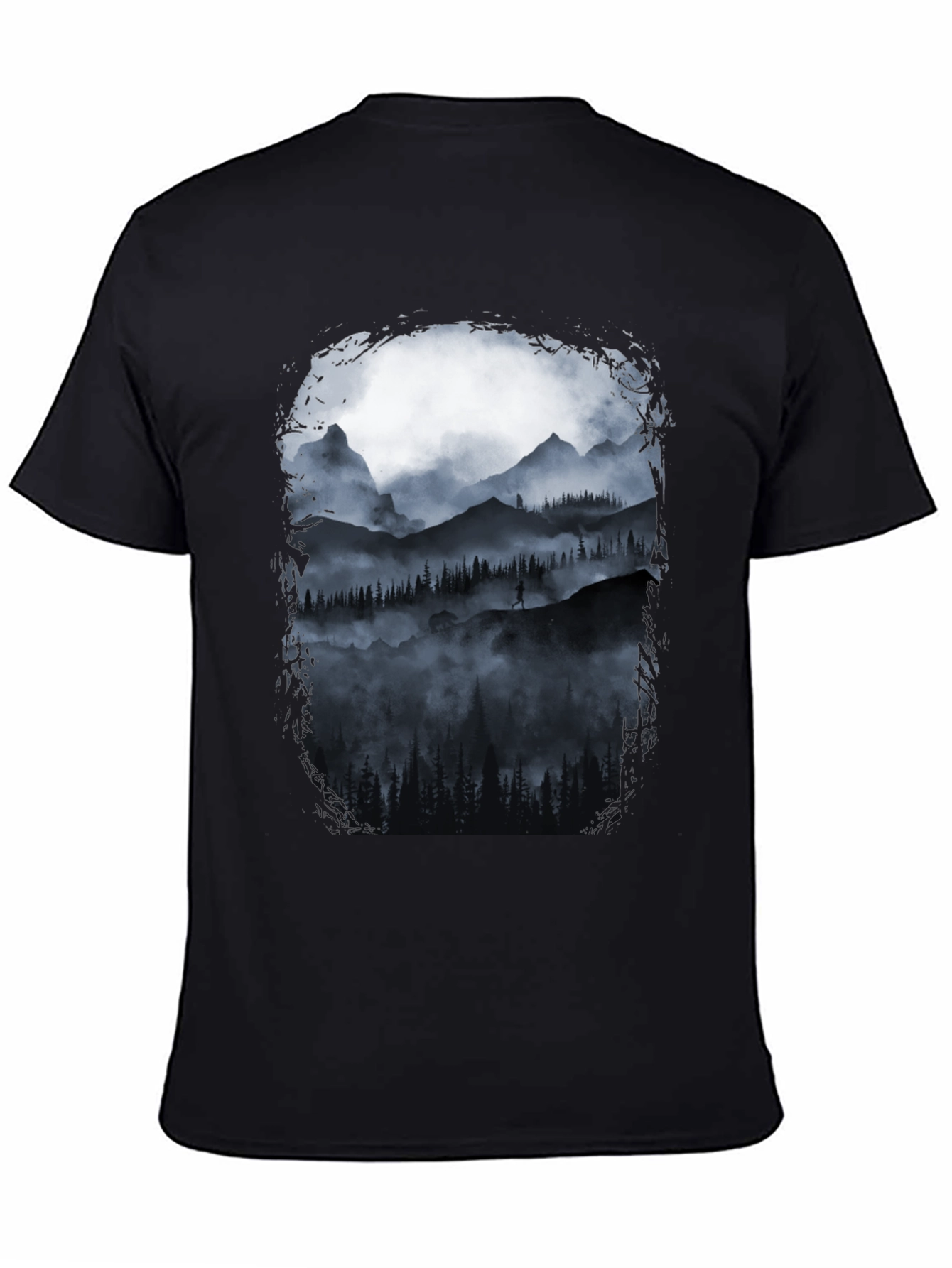 Mountain Silhouette Graphic T-Shirt - Nature Inspired Tee