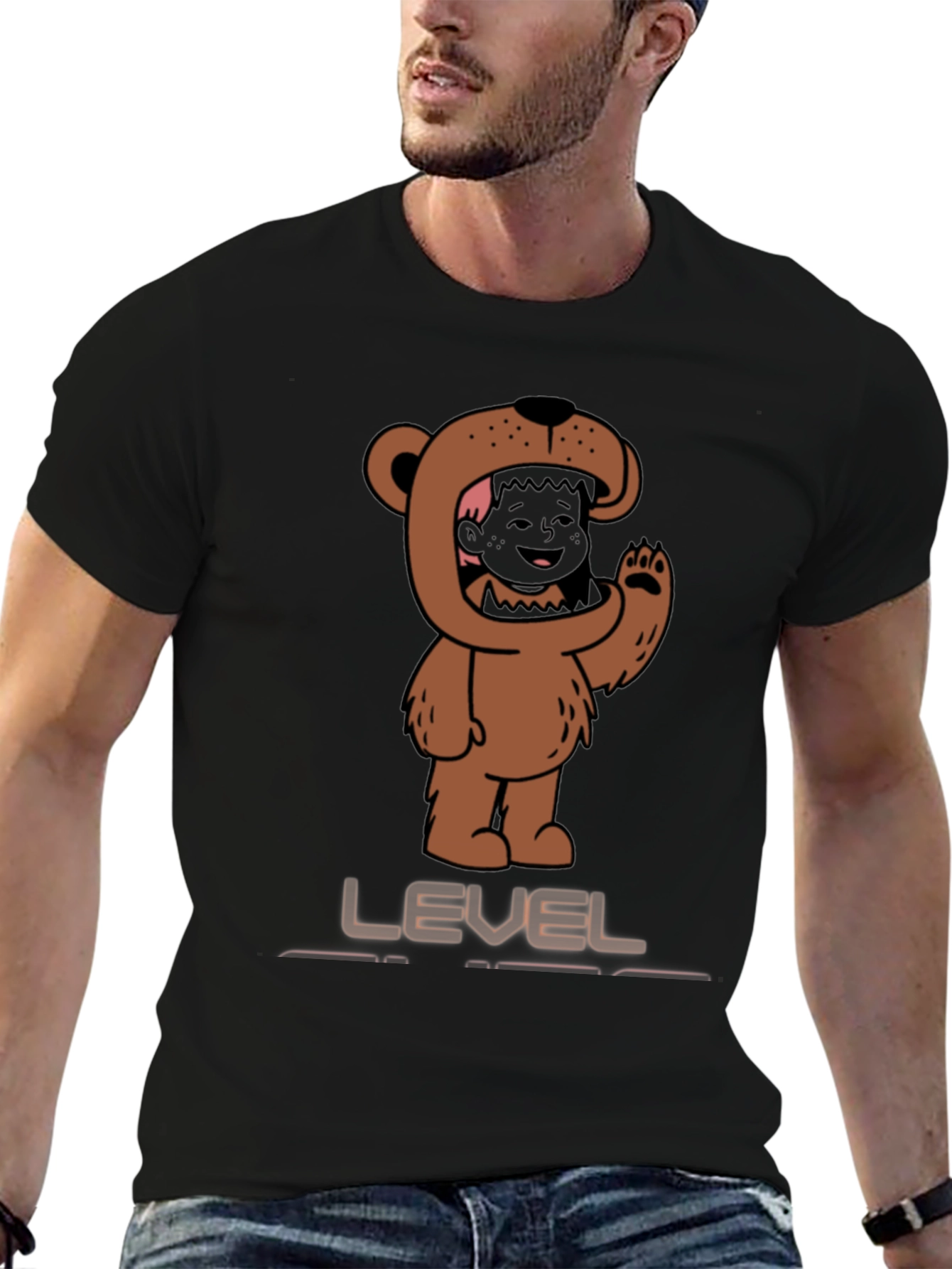 Cartoon Bear Character T-Shirt