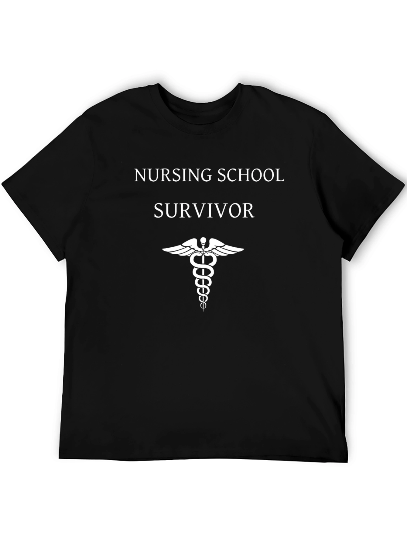 Nursing School Survivor T-Shirt - Black Cotton Tee