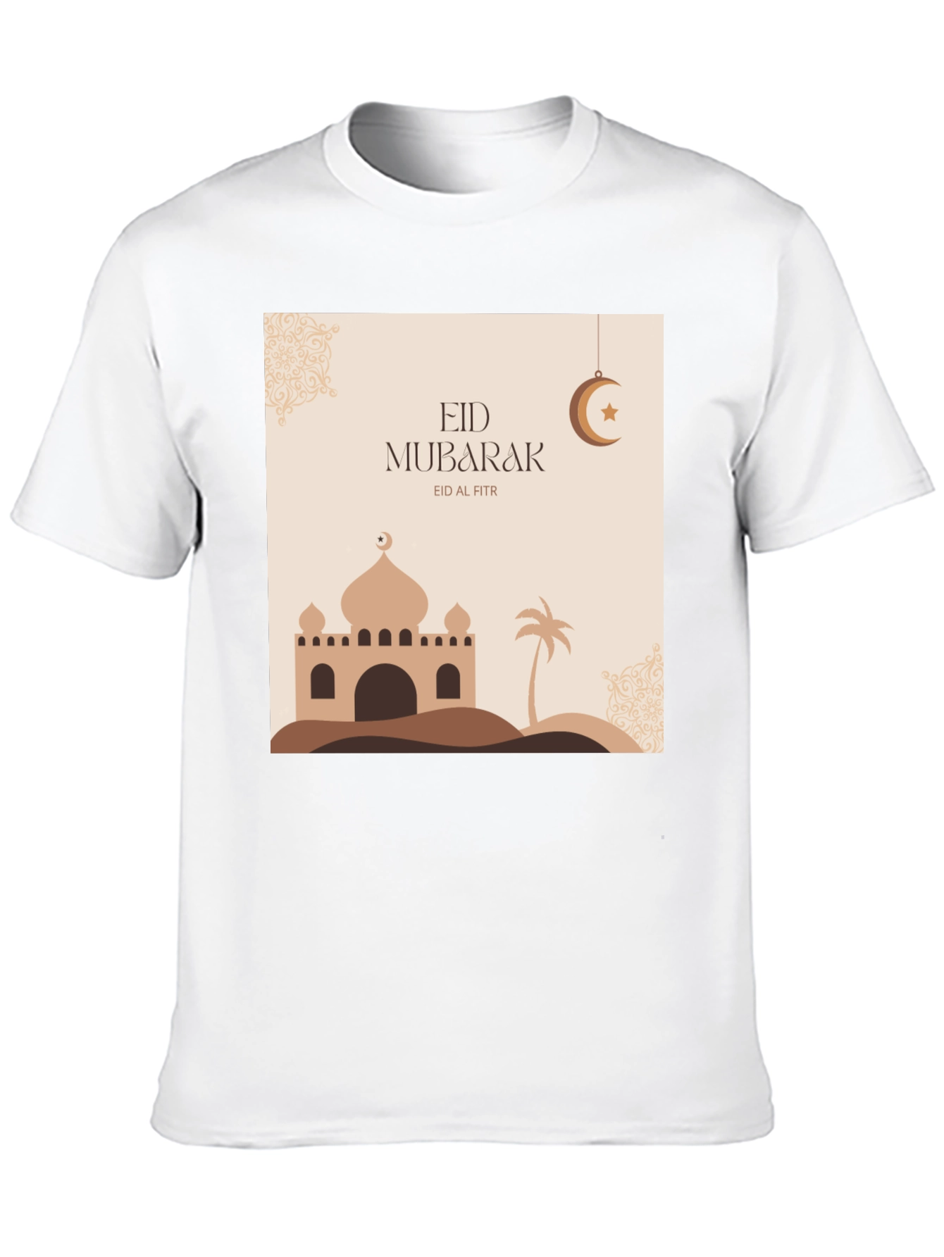 Eid Mubarak Graphic Tee - Black Casual T-Shirt