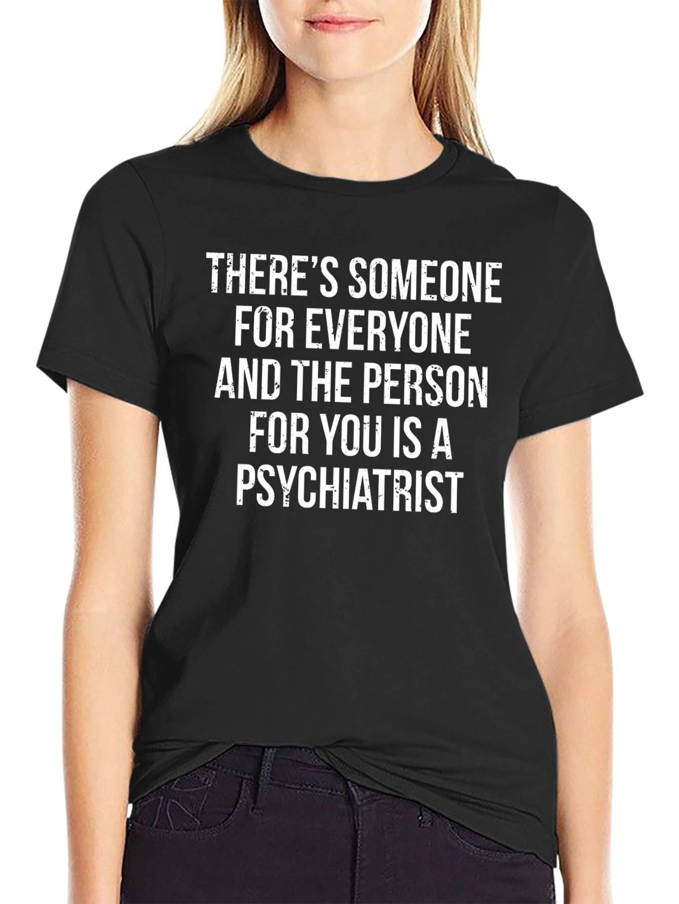 Psychiatrist Humor Black T-Shirt Funny Mental Health Tee