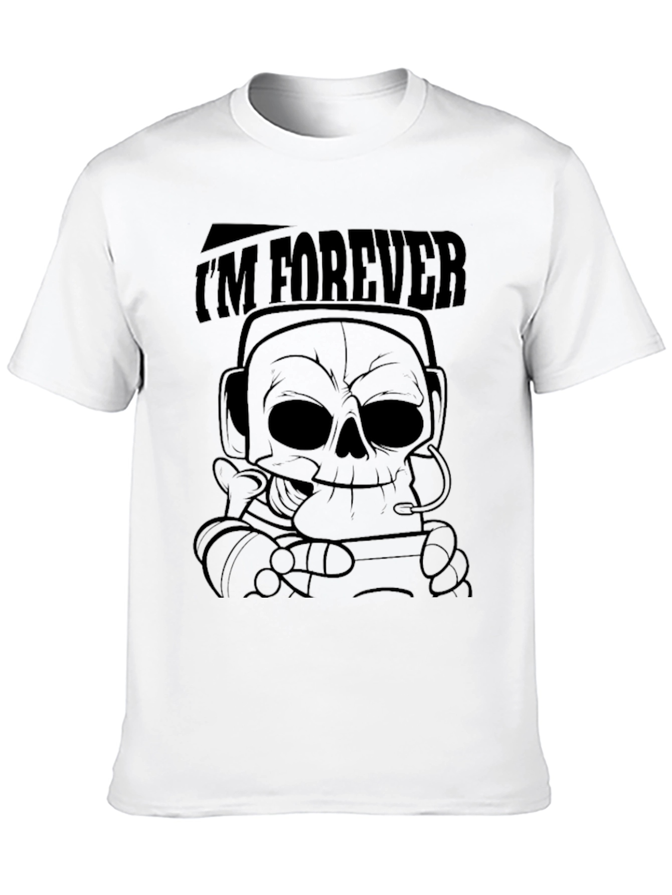 Im Forever Skull Graphic Black T-Shirt