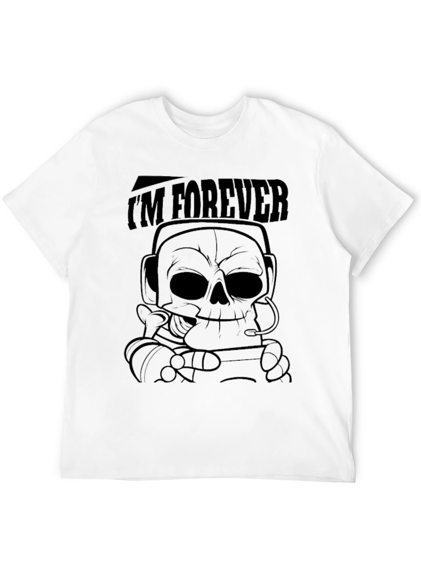 Im Forever Skull Graphic Black T-Shirt