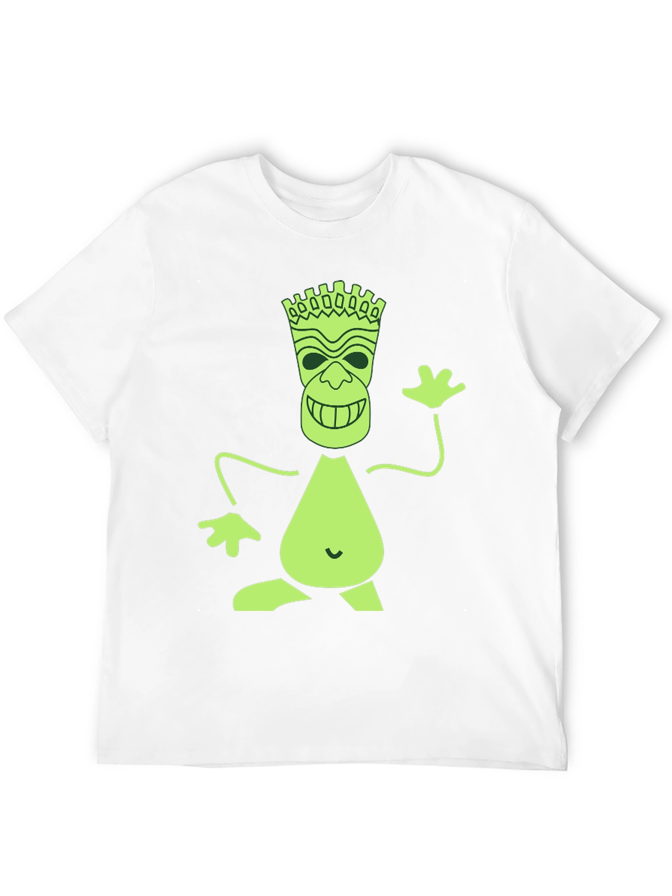 Fun Tiki Graphic Print Black T-Shirt