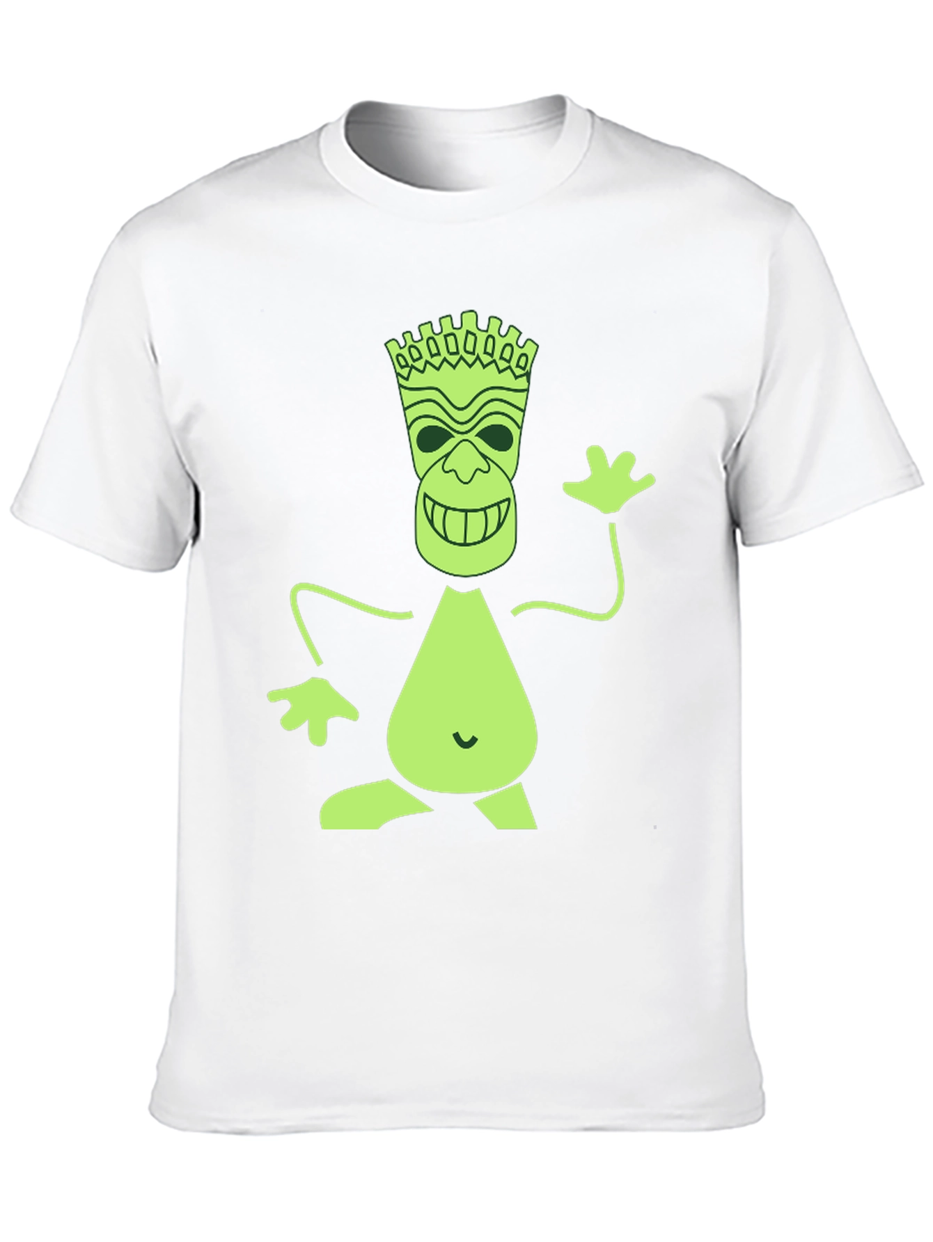 Fun Tiki Graphic Print Black T-Shirt