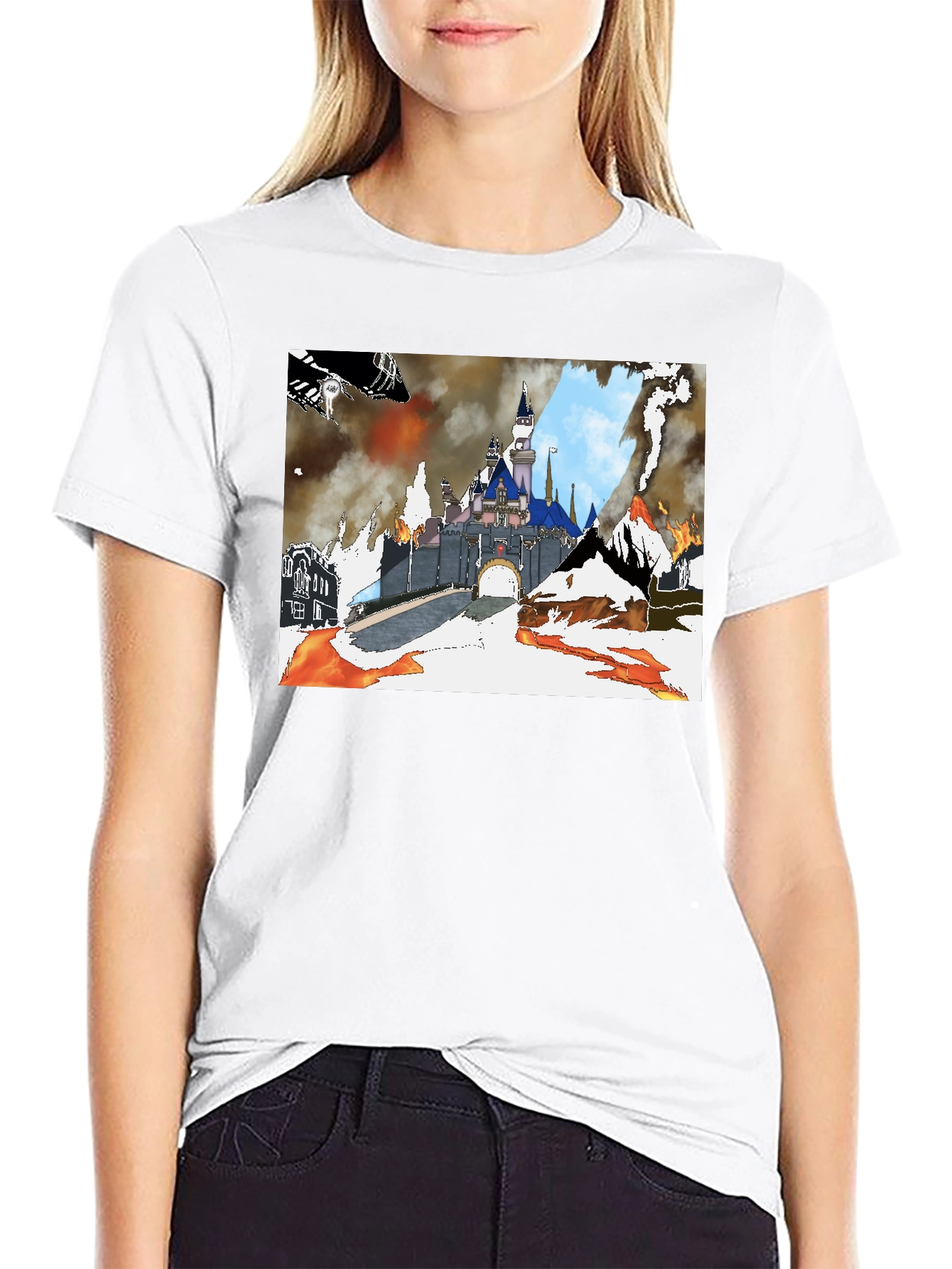 Apocalyptic Castle Graphic Tee - Black