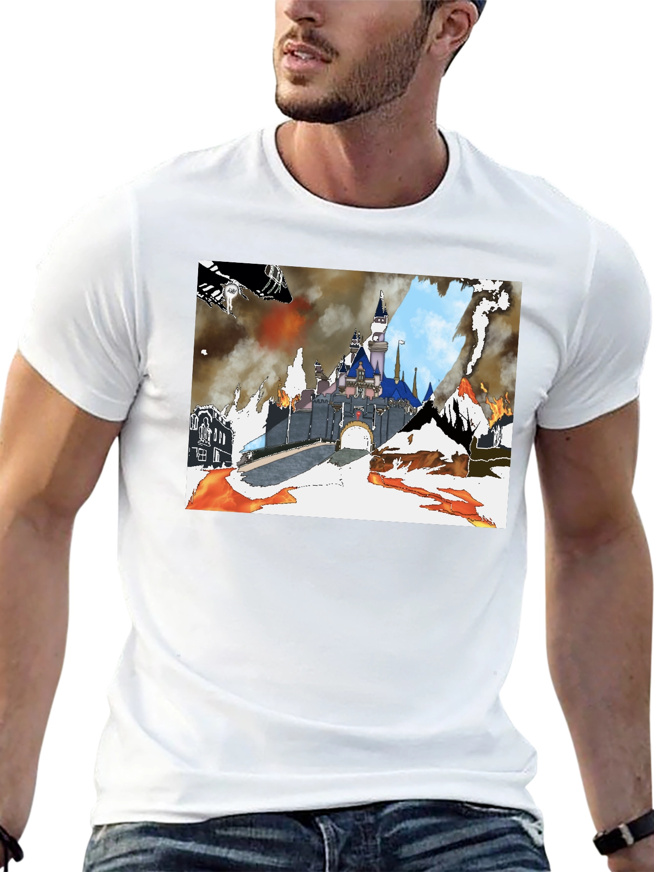 Apocalyptic Castle Graphic Tee - Black