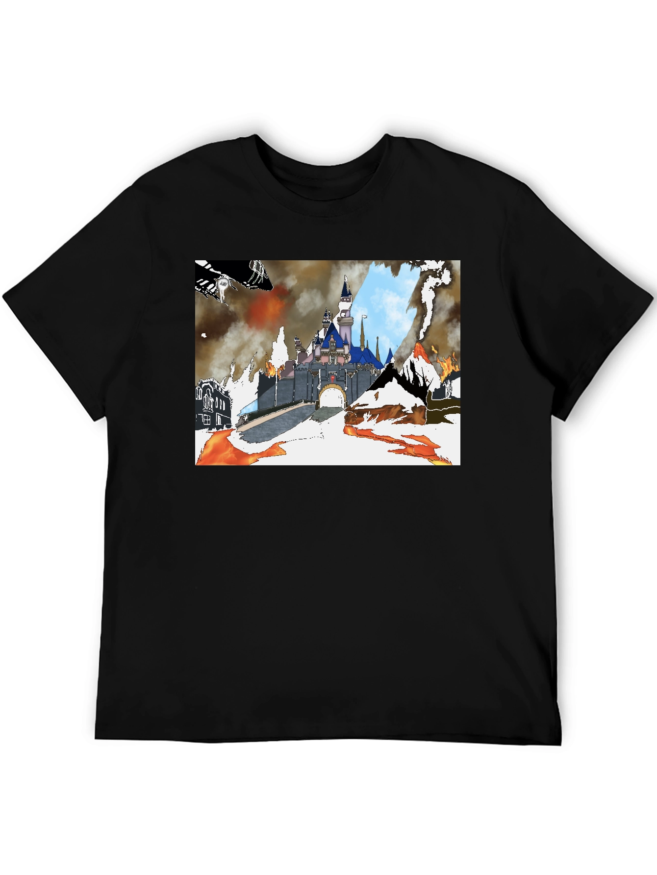 Apocalyptic Castle Graphic Tee - Black