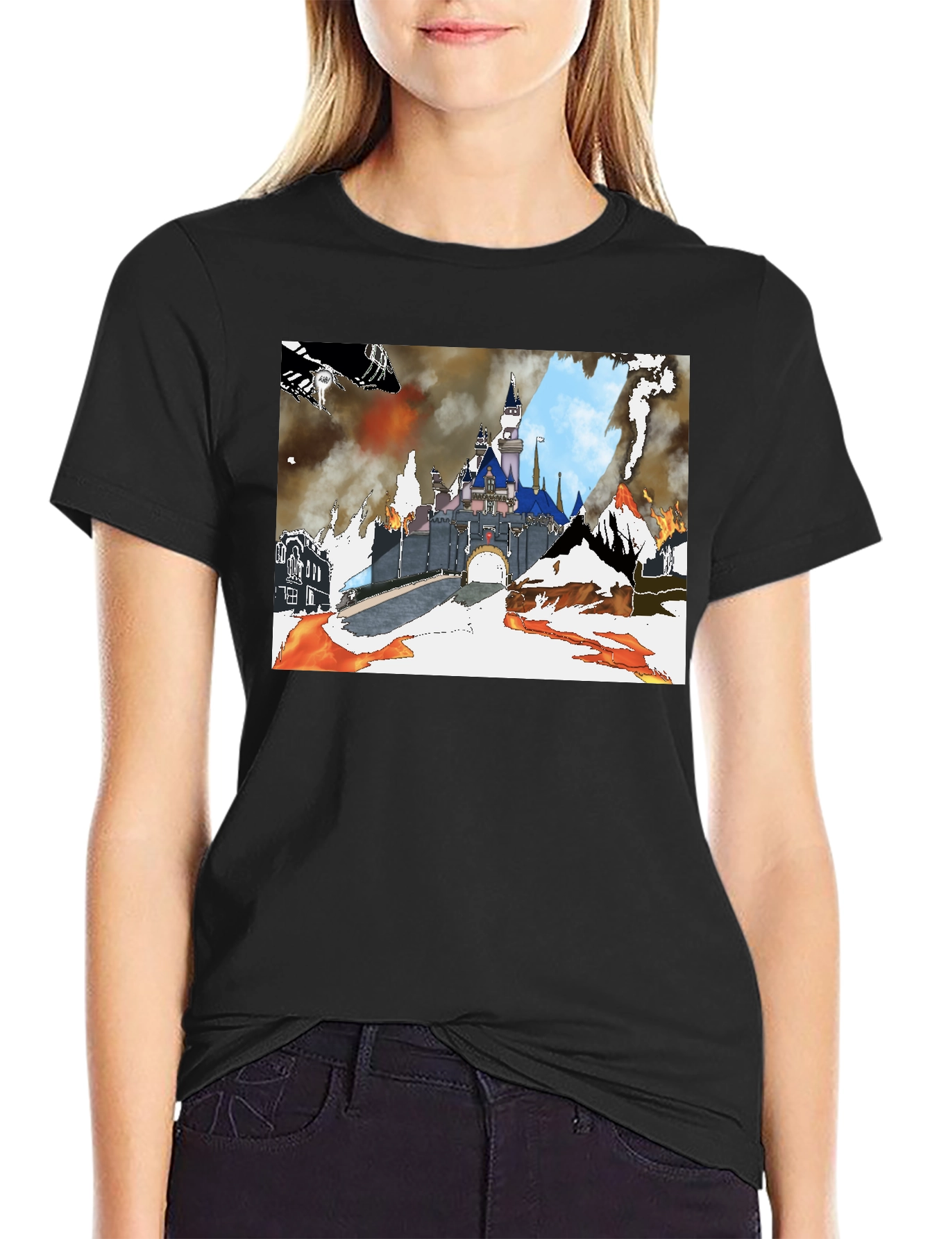 Apocalyptic Castle Graphic Tee - Black