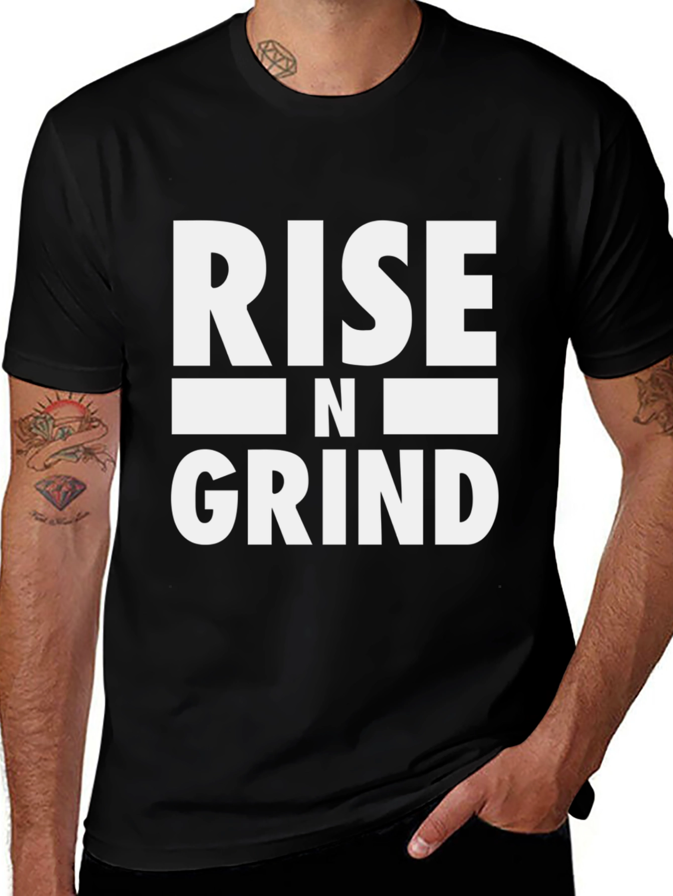 Rise N Grind Black Graphic Tee