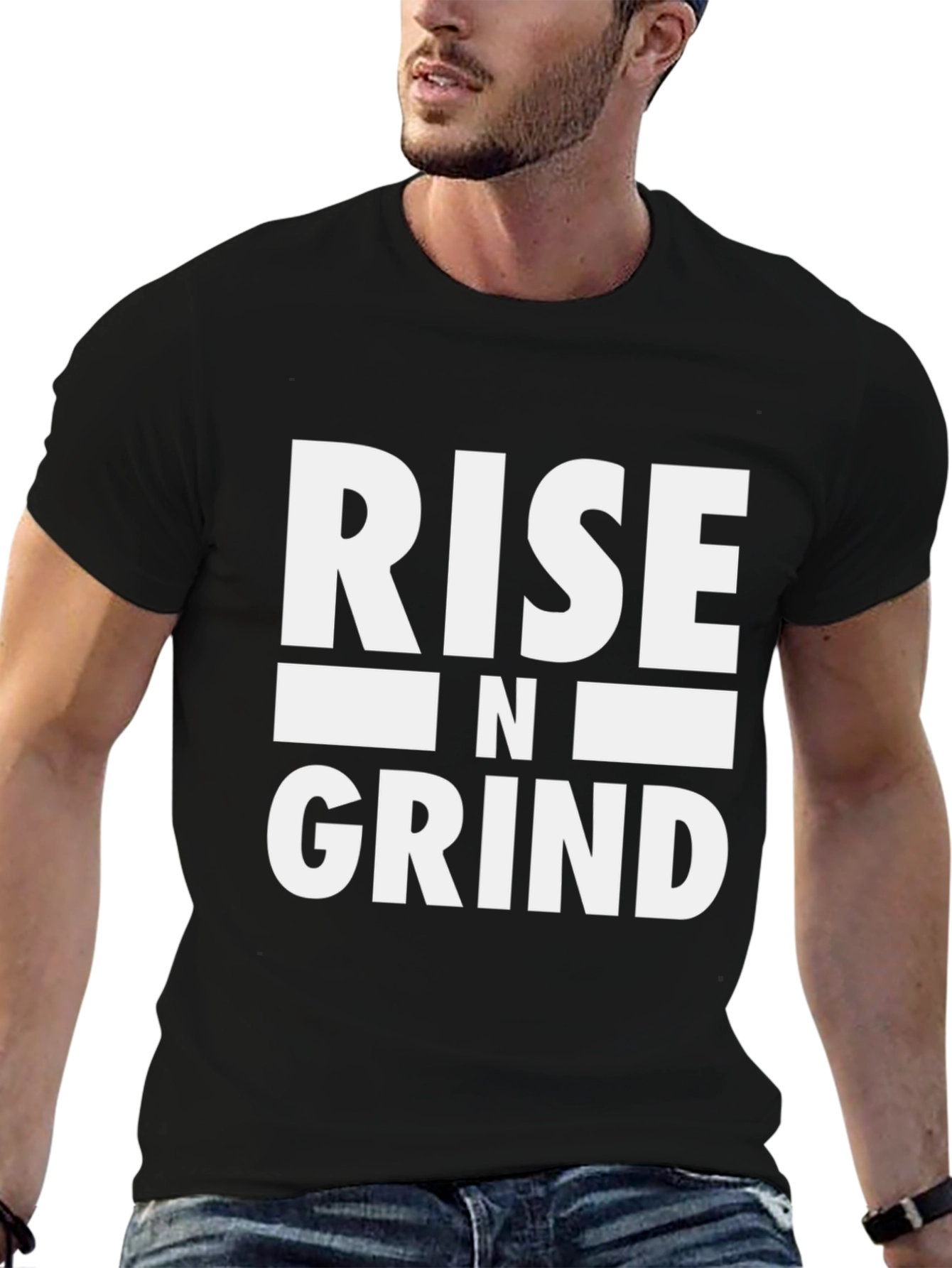Rise N Grind Black Graphic Tee