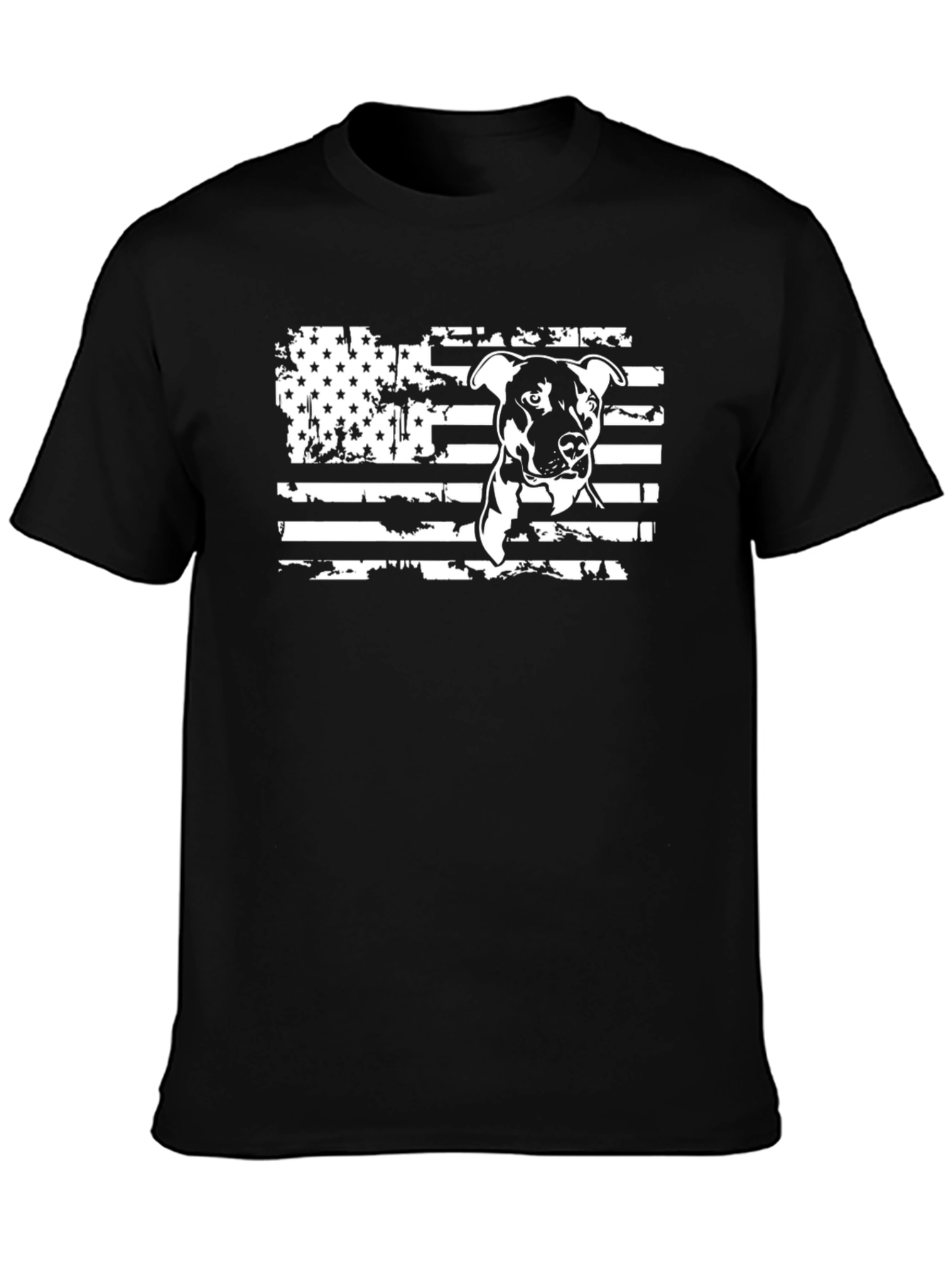 American Pitbull Flag Graphic T-Shirt