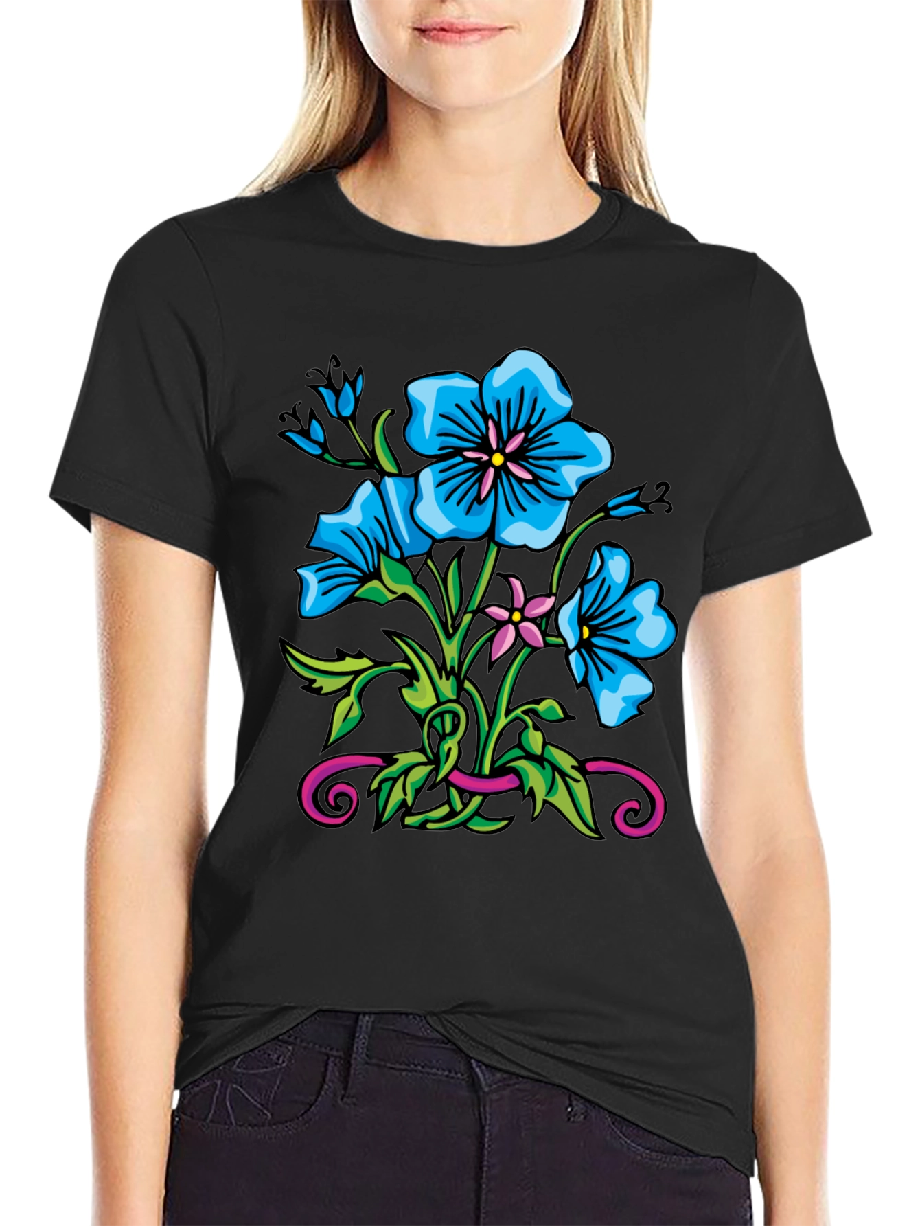 Floral Graphic Print Tee