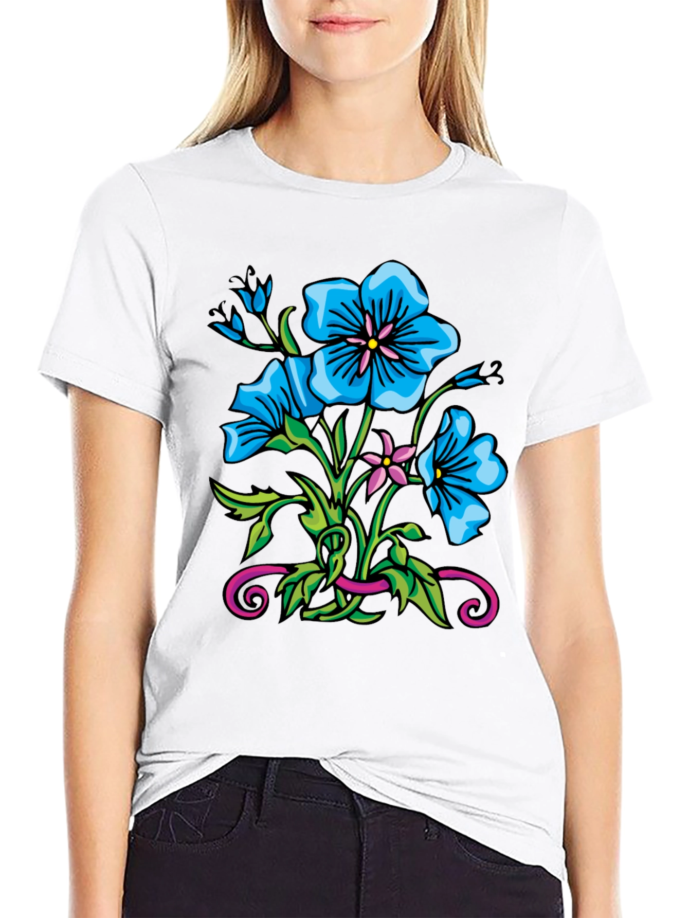 Floral Graphic Print Tee