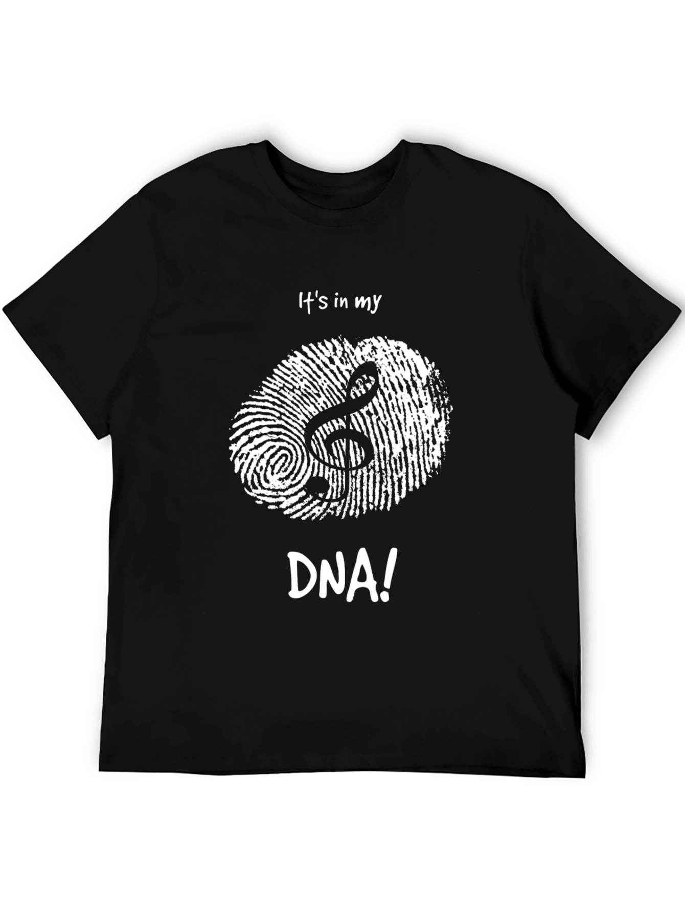 Music DNA Black T-Shirt - Unique Graphic Tee