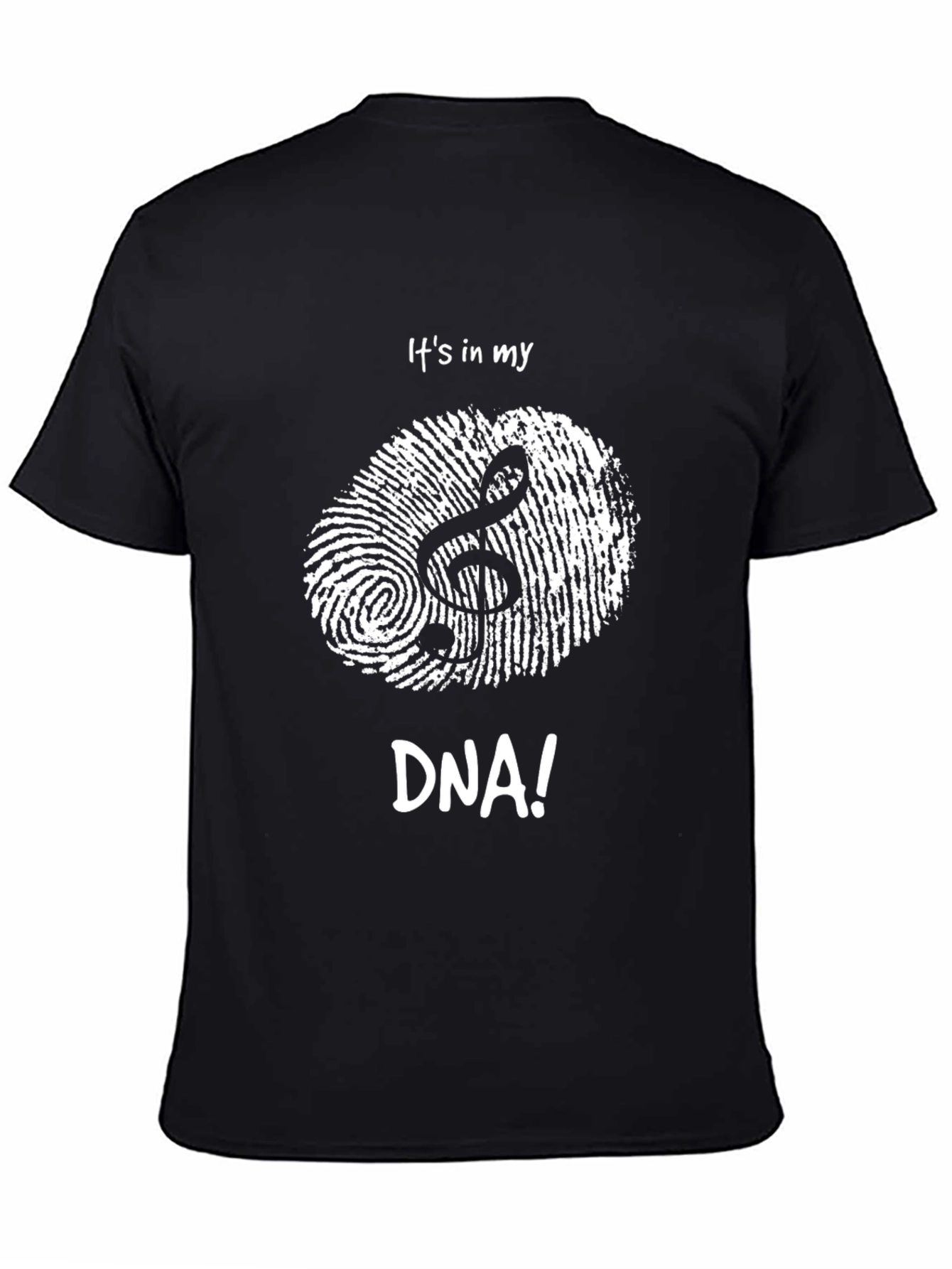 Music DNA Black T-Shirt - Unique Graphic Tee