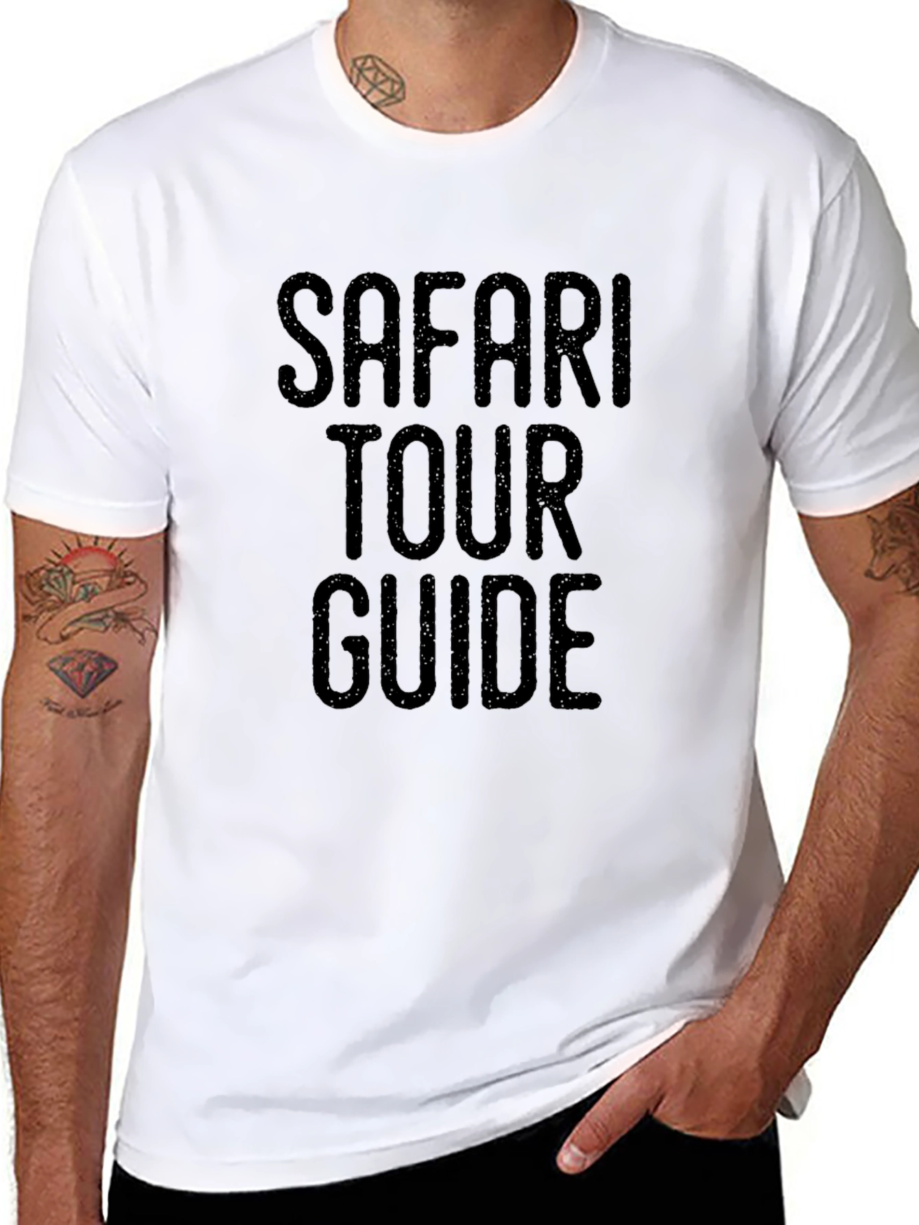 Safari Tour Guide Black T-Shirt
