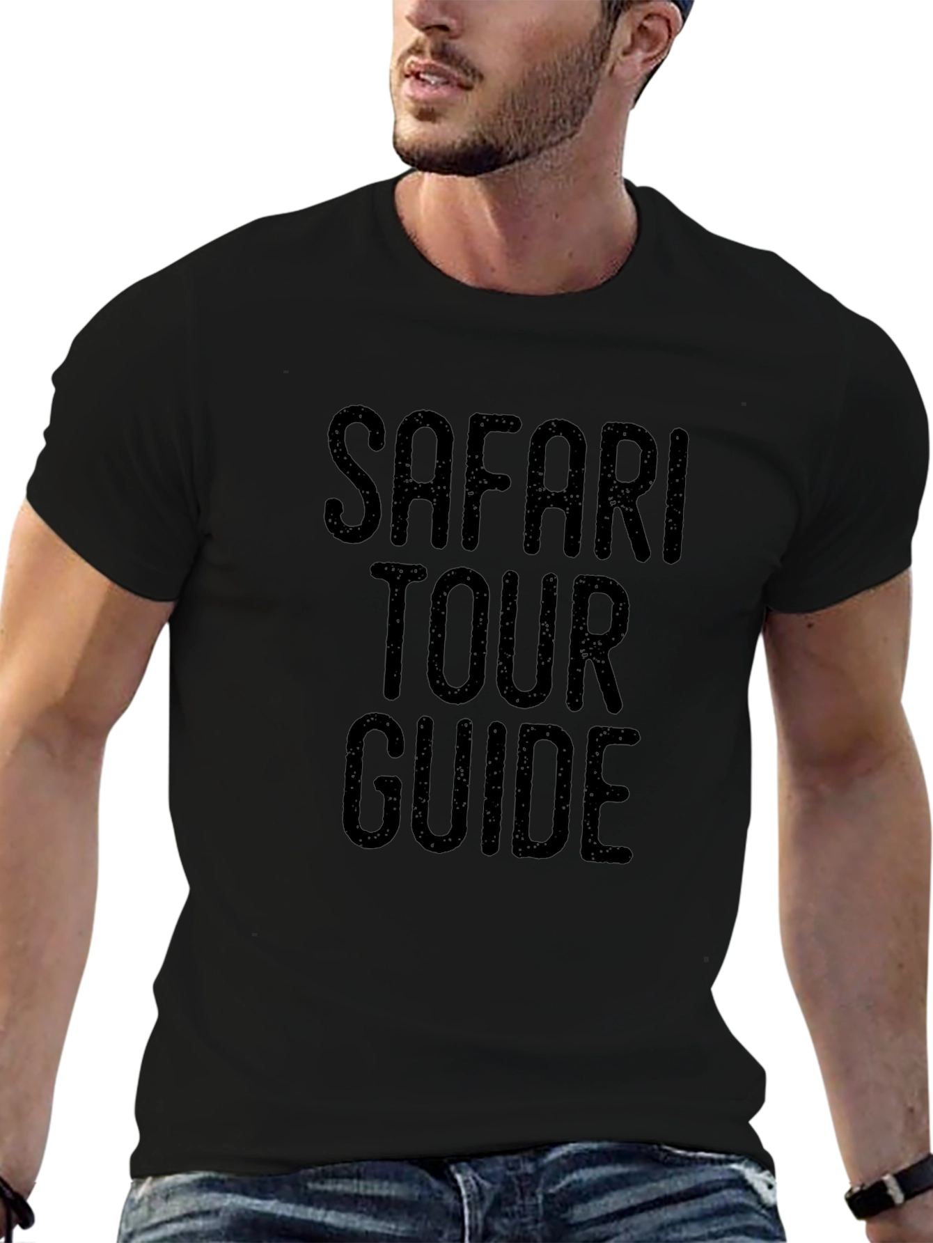 Safari Tour Guide Black T-Shirt