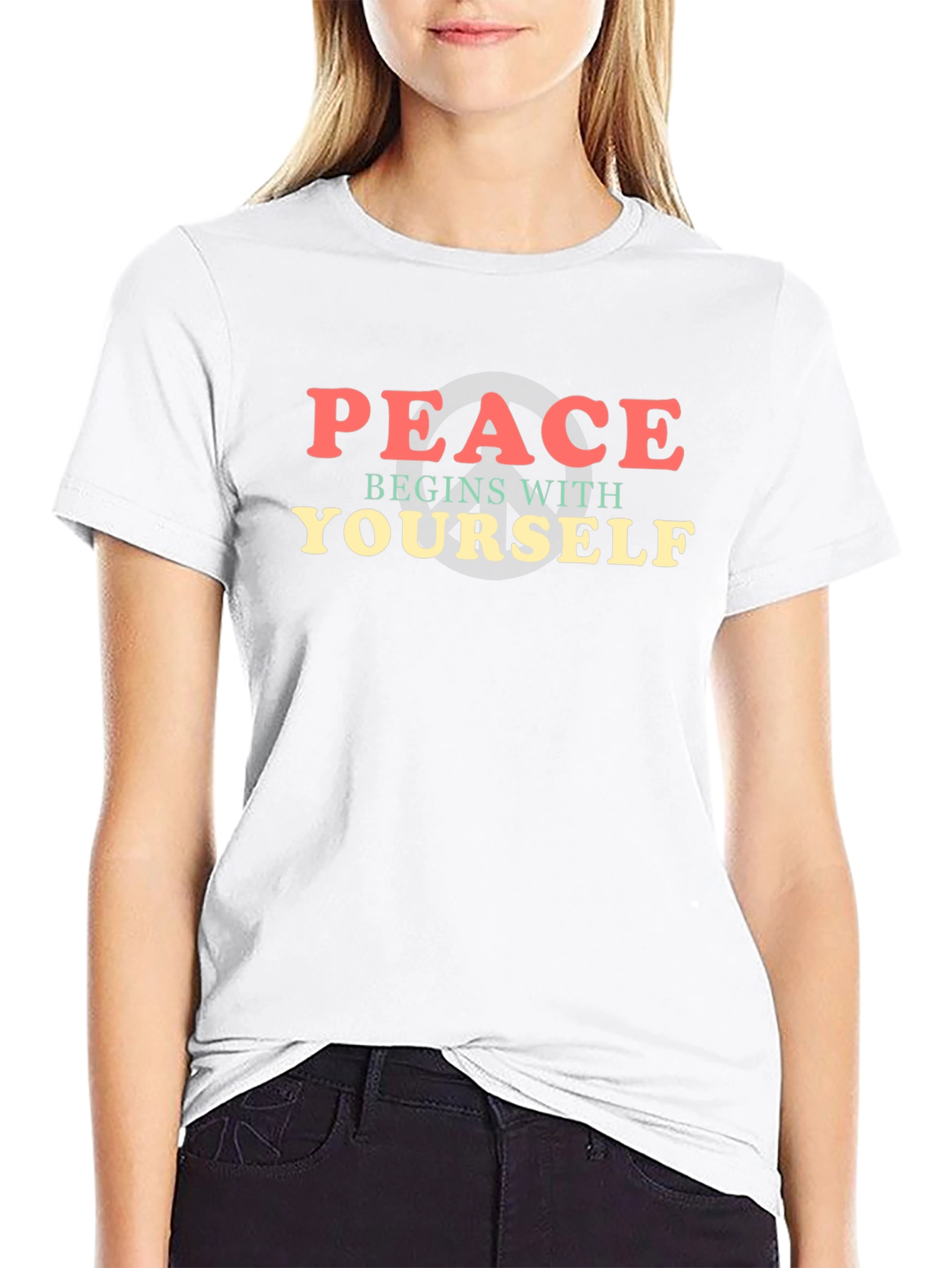 Peace Begins With Yourself Graphic T-Shirt
