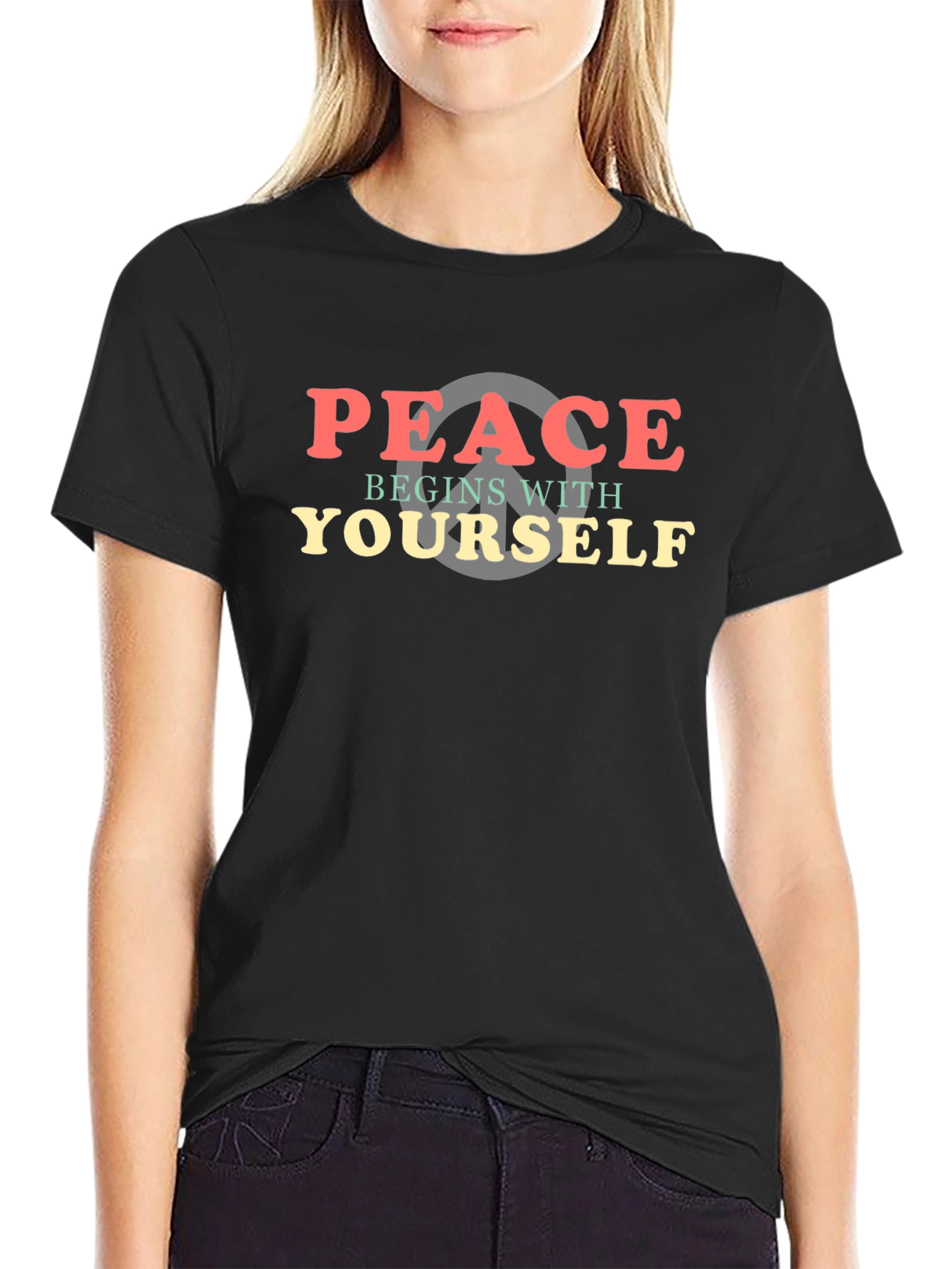 Peace Begins With Yourself Graphic T-Shirt